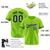 Custom Neon Green Navy-White Classic Style Authentic Baseball Jersey