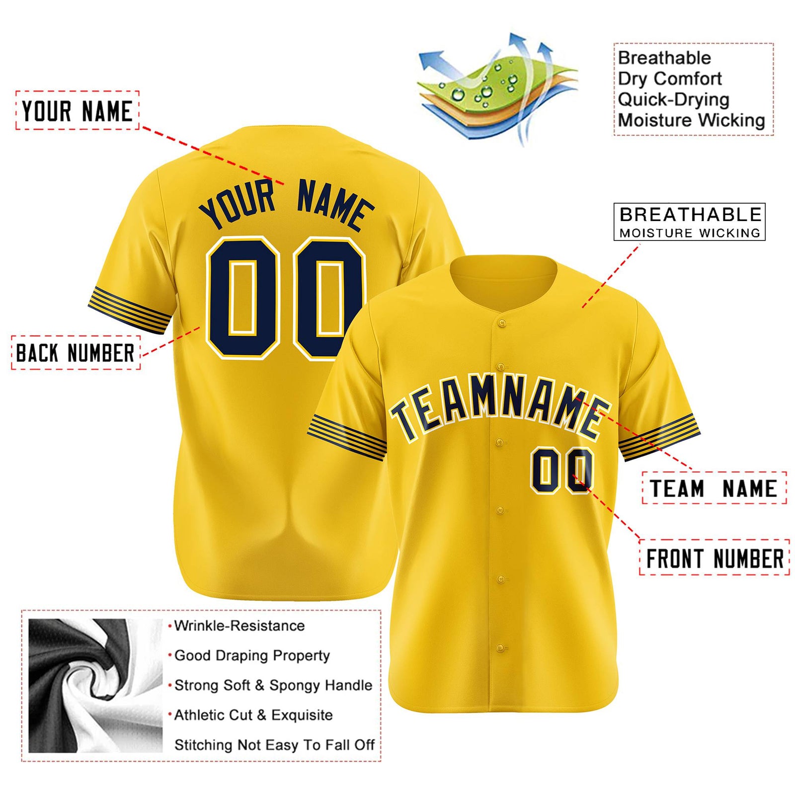 Custom Gold Purple-White Classic Style Authentic Baseball Jersey