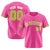 Custom Pink Neon Green-White Classic Style Authentic Baseball Jersey