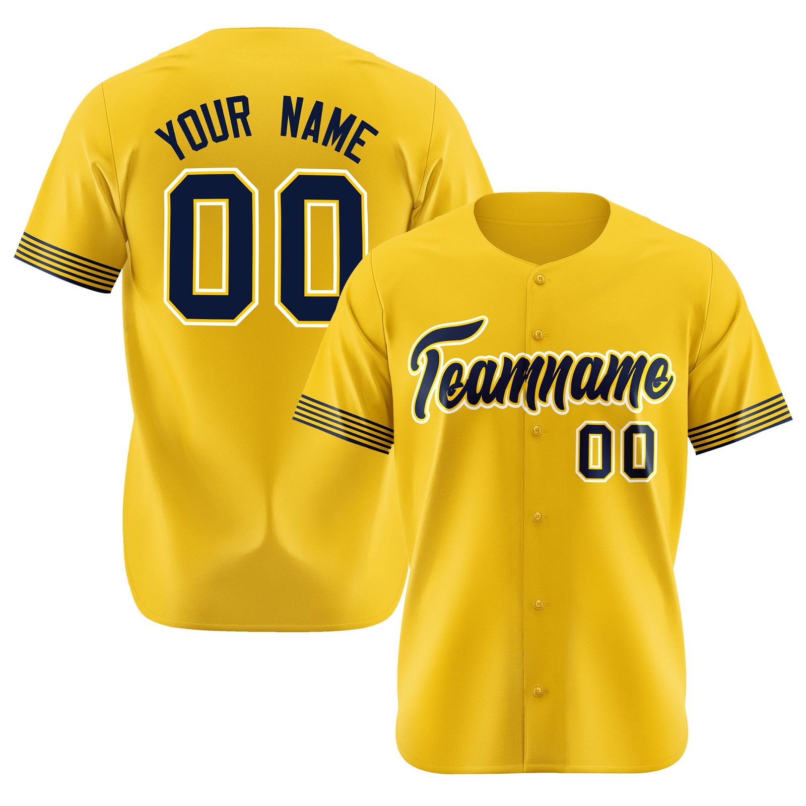 Custom Gold Purple-White Classic Style Authentic Baseball Jersey