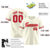 Custom Cream Red-White Classic Style Authentic Baseball Jersey