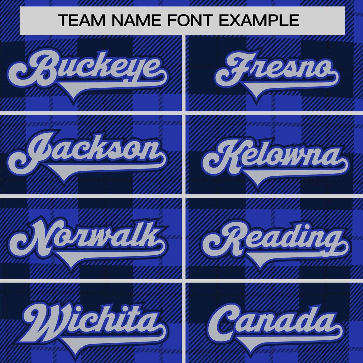 Custom Royal Navy Personalized Plaid Design Authentic Baseball Jersey