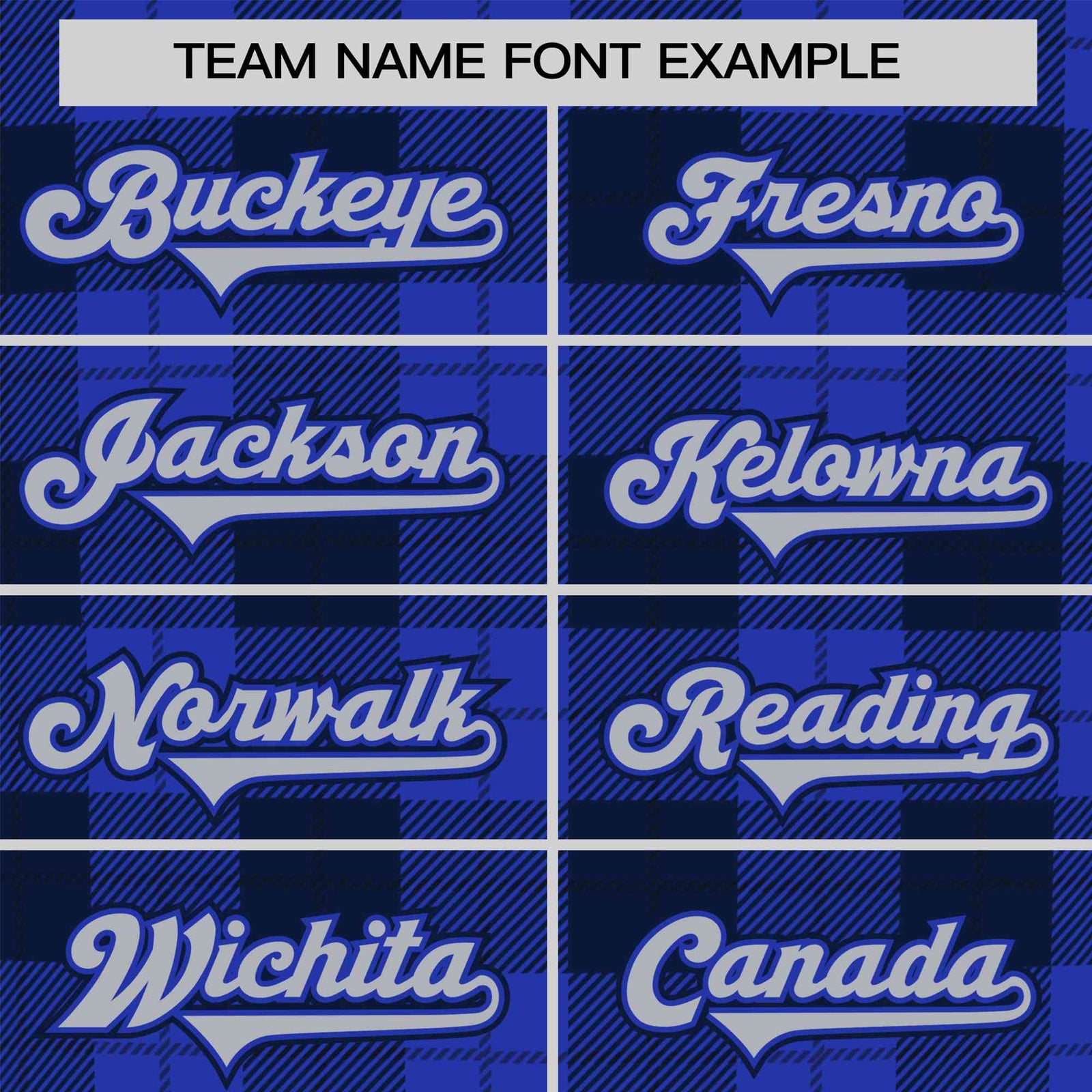 Custom Royal Navy Personalized Plaid Design Authentic Baseball Jersey