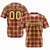 Custom Yellow Crimson Personalized Plaid Design Authentic Baseball Jersey