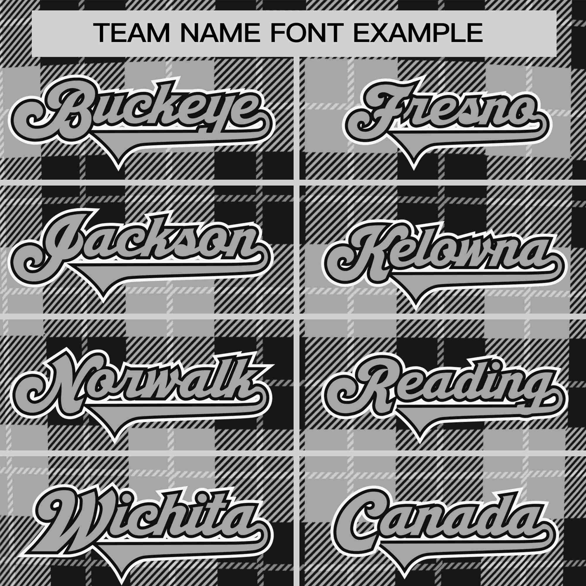 Custom Gray Black Personalized Plaid Design Authentic Baseball Jersey