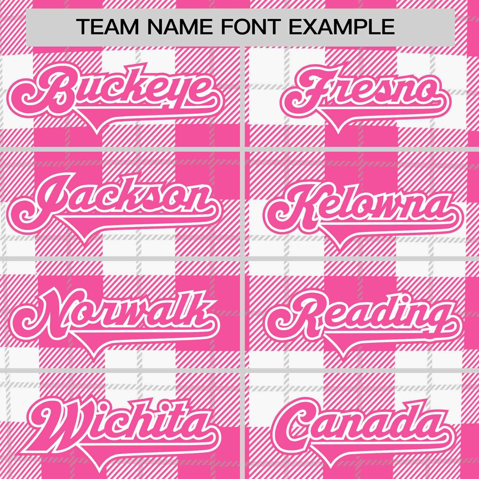 Custom Pink White Personalized Plaid Design Authentic Baseball Jersey