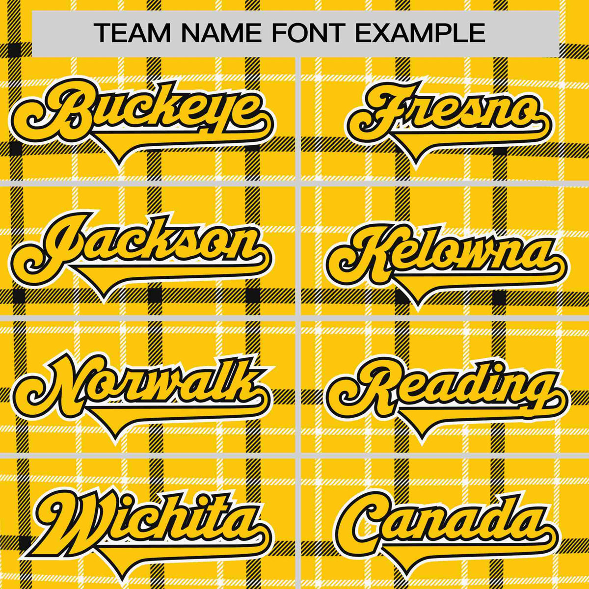 Custom Gold Black Personalized Plaid Design Authentic Baseball Jersey