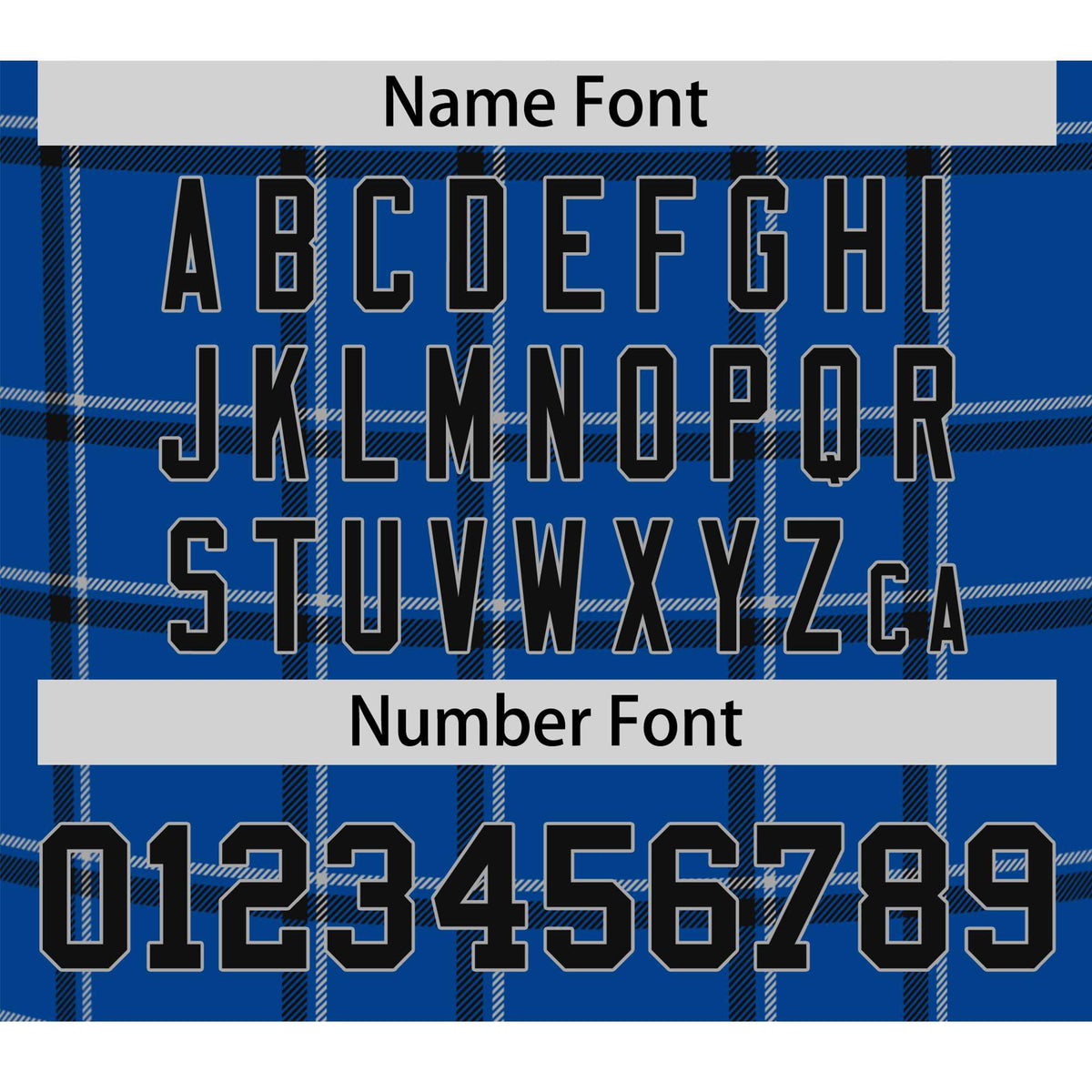 Custom Royal Blue Black Personalized Plaid Design Authentic Baseball Jersey