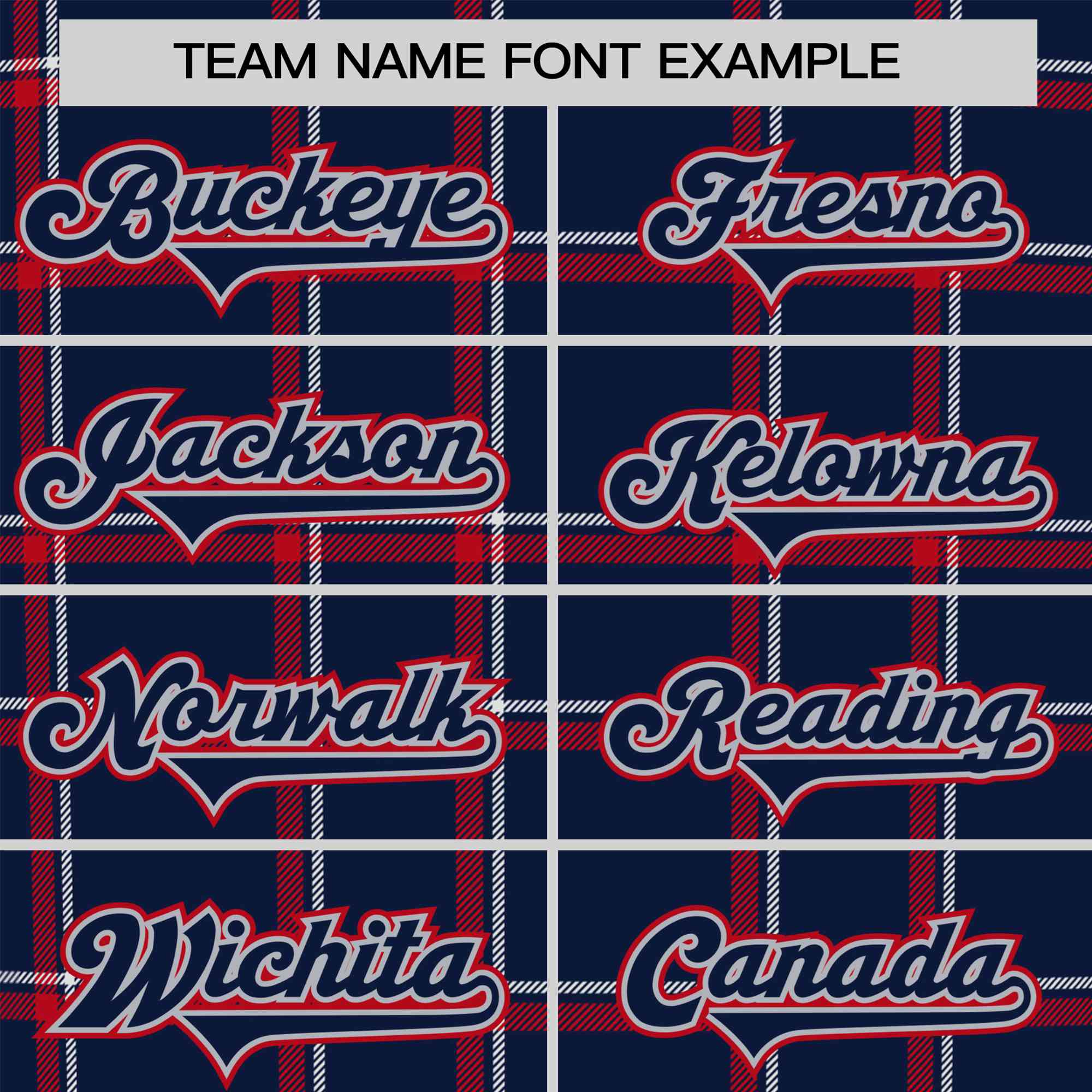 Custom Navy Red Personalized Plaid Design Authentic Baseball Jersey