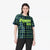 Custom Navy Neon Green Personalized Plaid Design Authentic Baseball Jersey