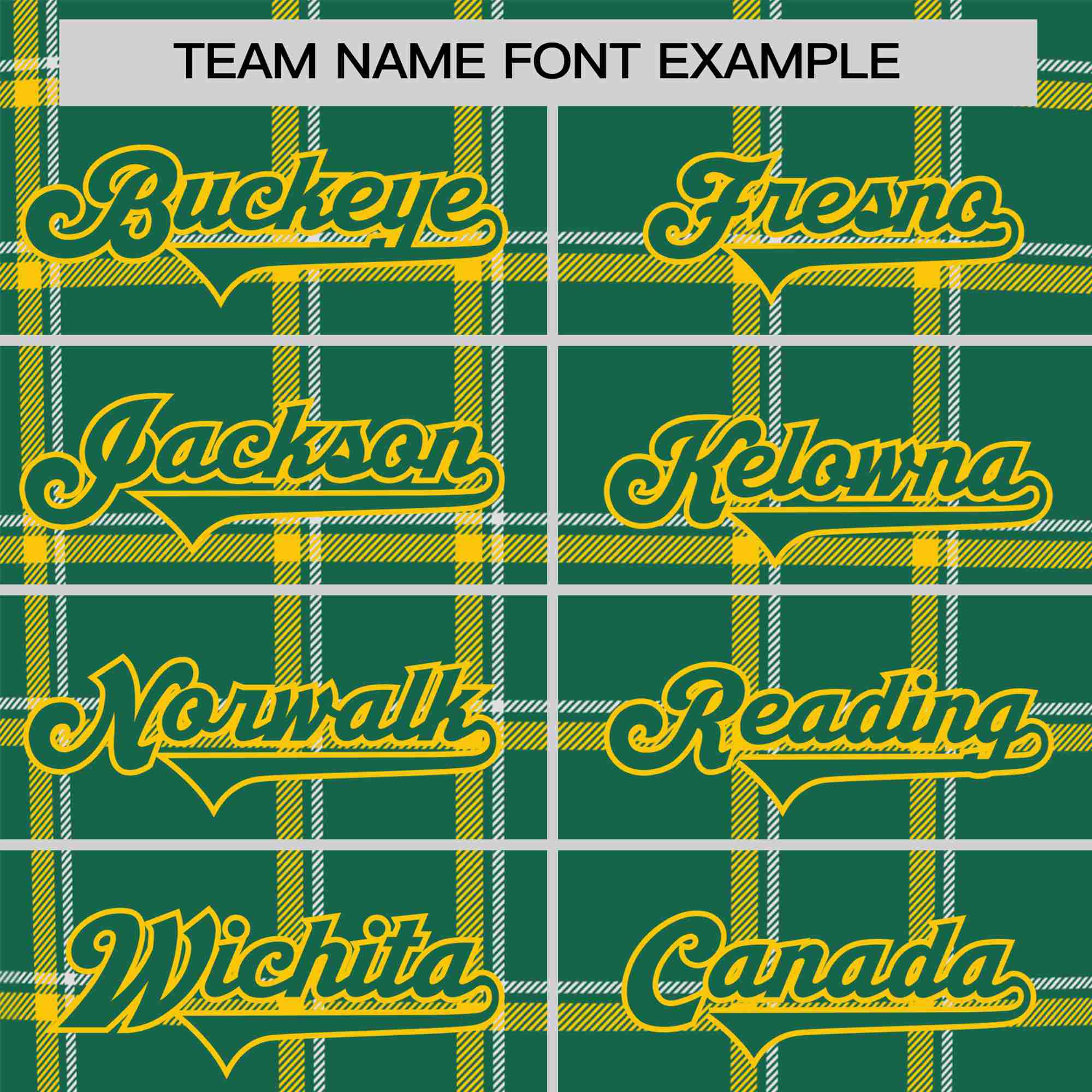 Custom Kelly Green Gold Personalized Plaid Design Authentic Baseball Jersey