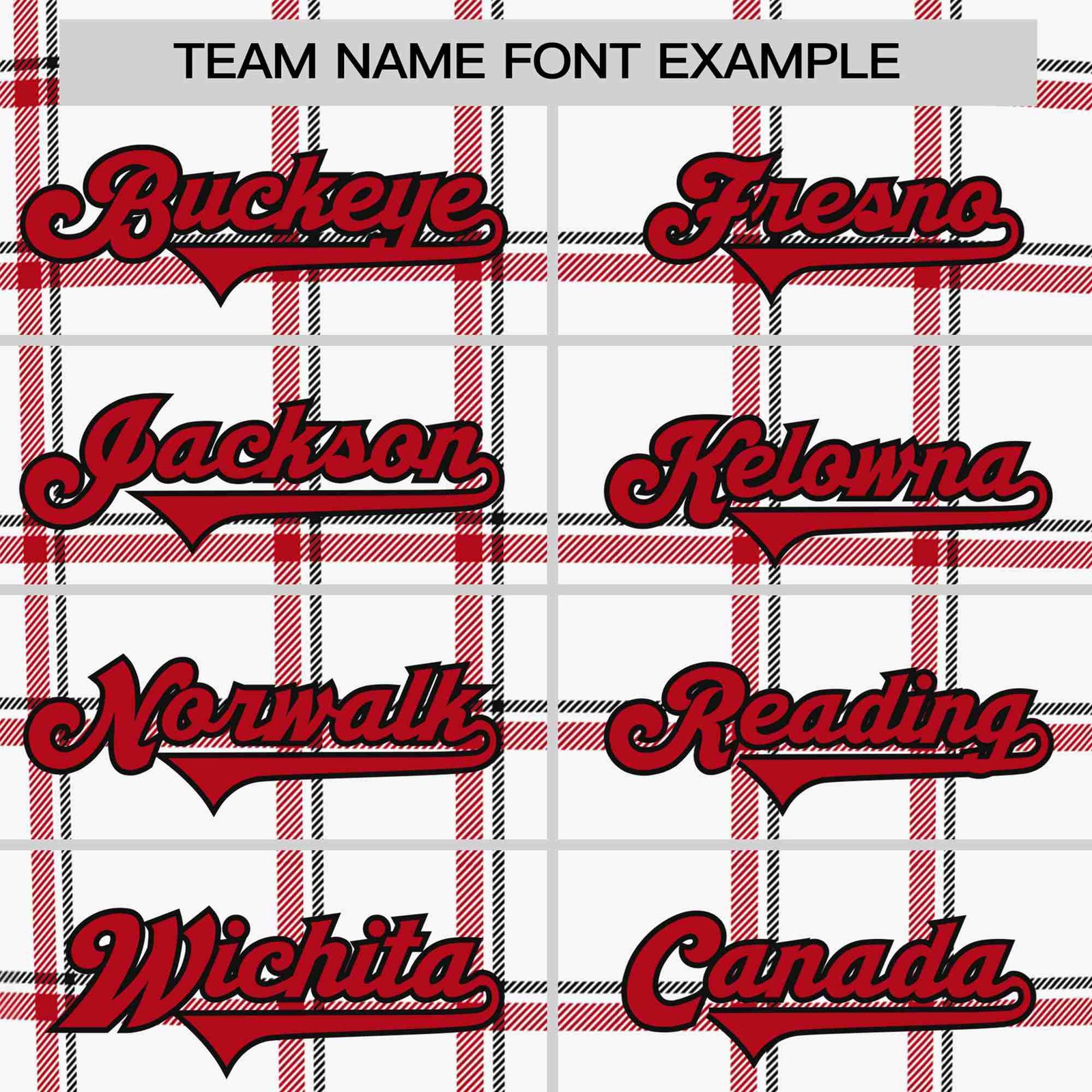 Custom White Red Personalized Plaid Design Authentic Baseball Jersey