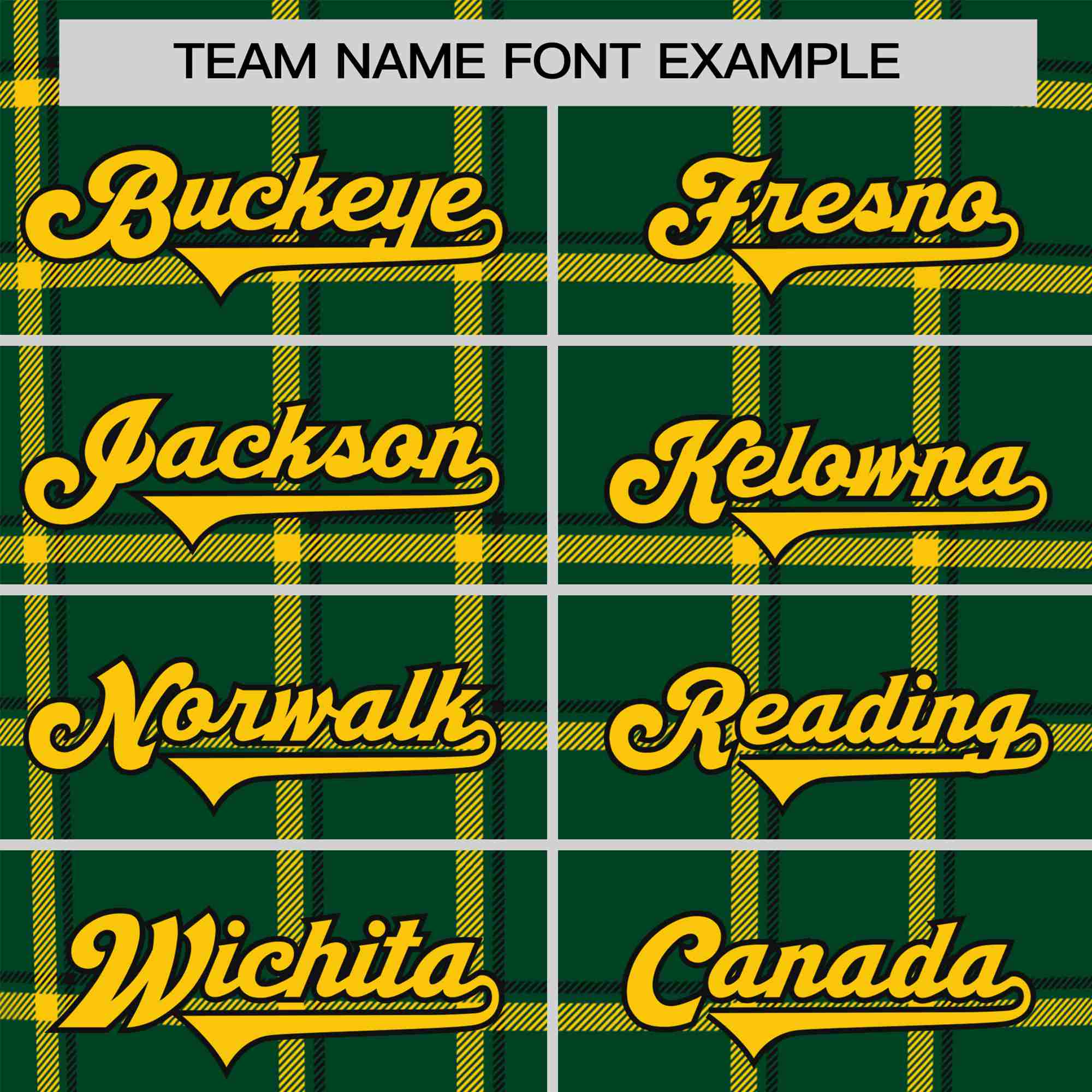 Custom Green Yellow Personalized Plaid Design Authentic Baseball Jersey