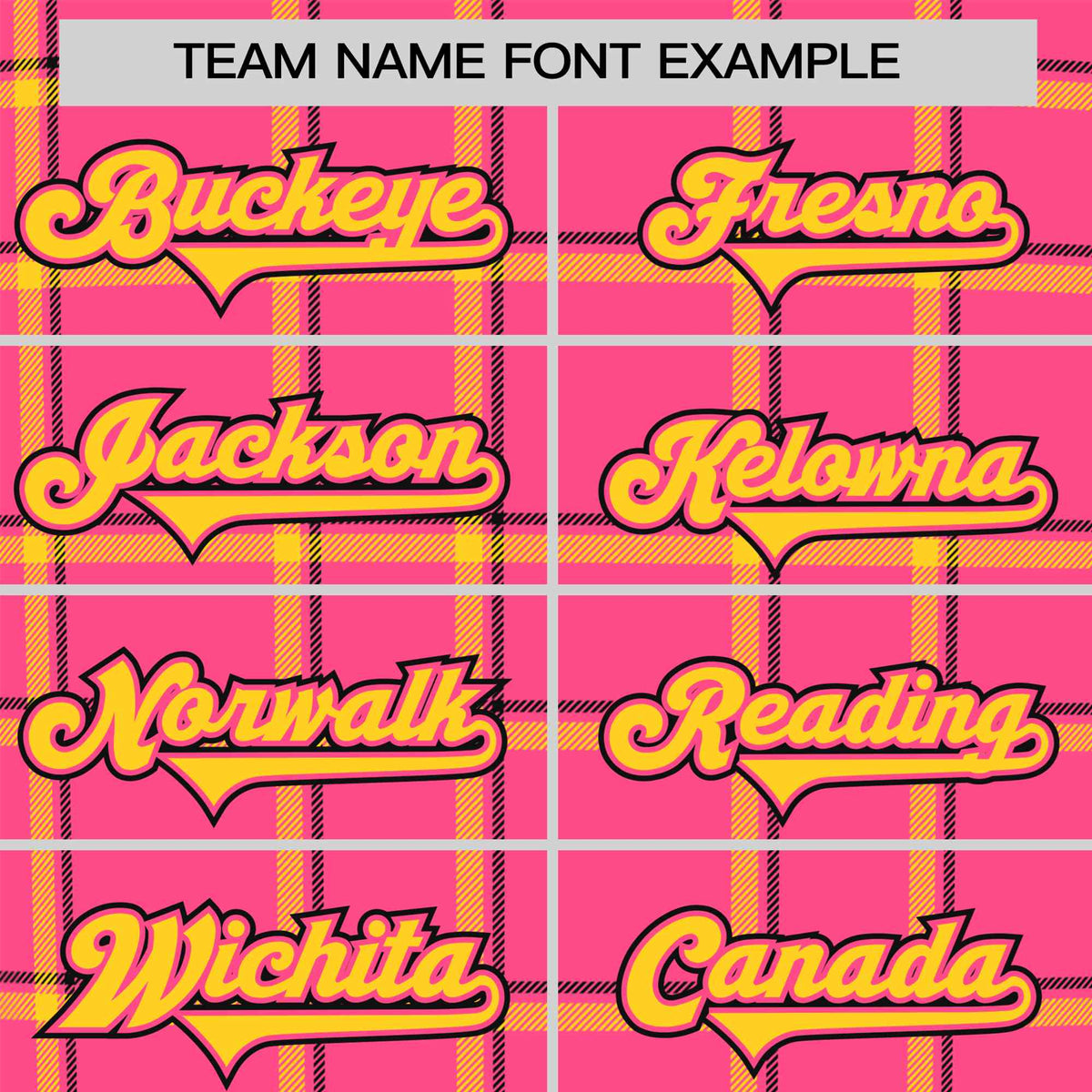 Custom Pink Gold Personalized Plaid Design Authentic Baseball Jersey