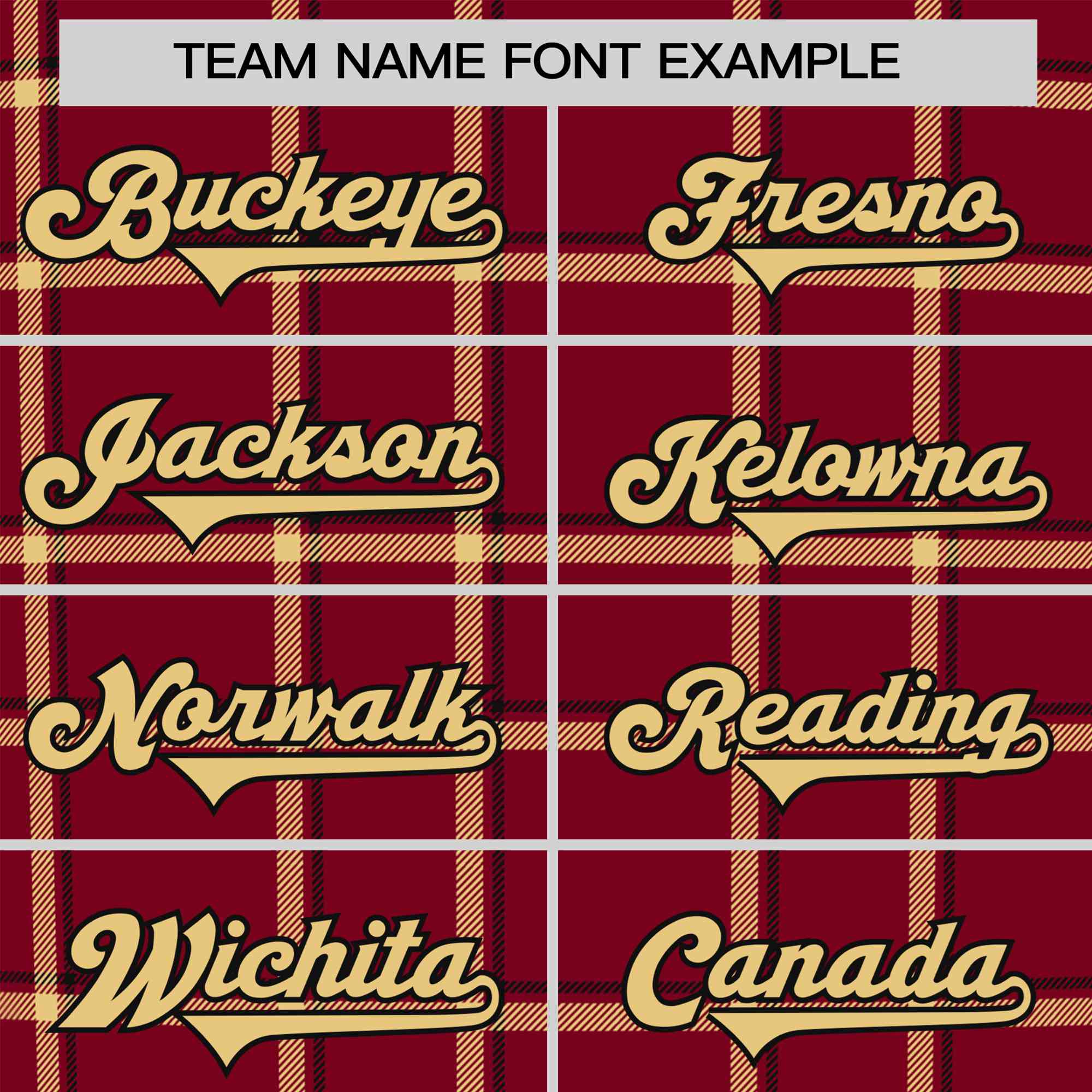 Custom Crimson Khaki Personalized Plaid Design Authentic Baseball Jersey