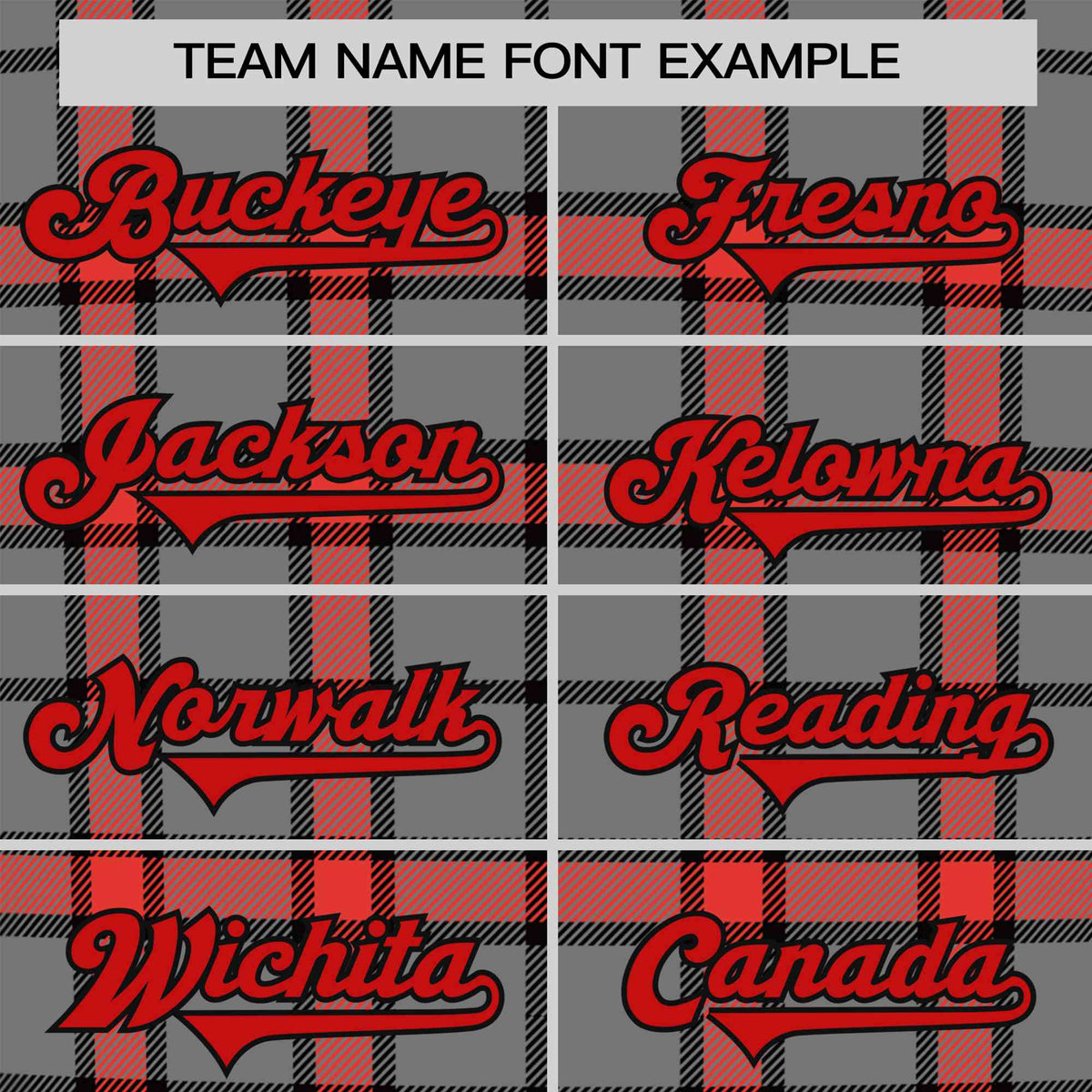 Custom Gray Red Personalized Plaid Design Authentic Baseball Jersey