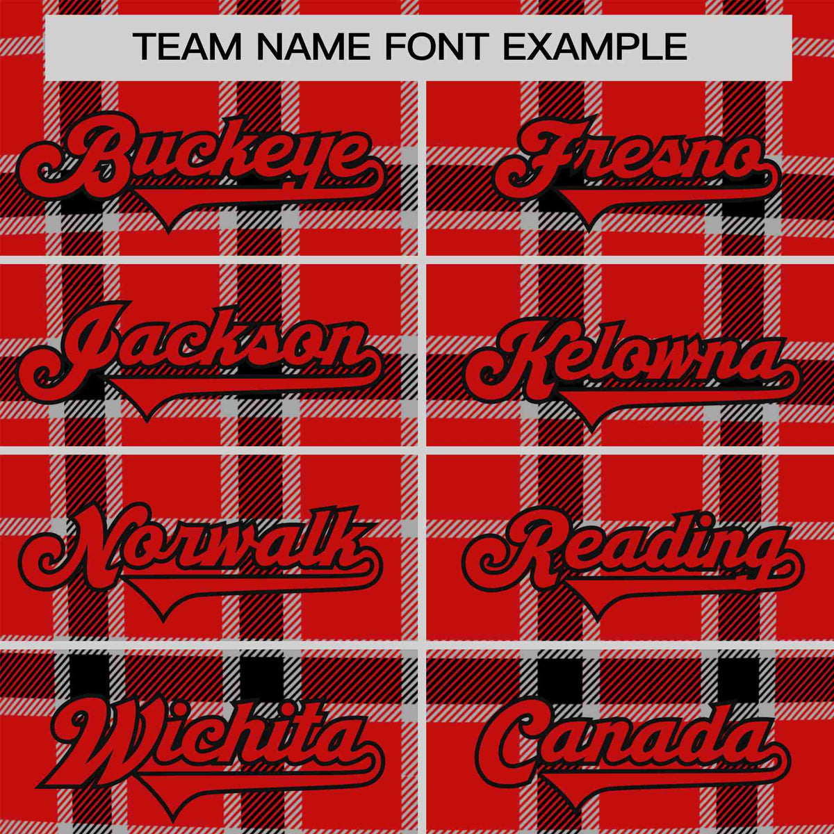 Custom Red Crimson Personalized Plaid Design Authentic Baseball Jersey