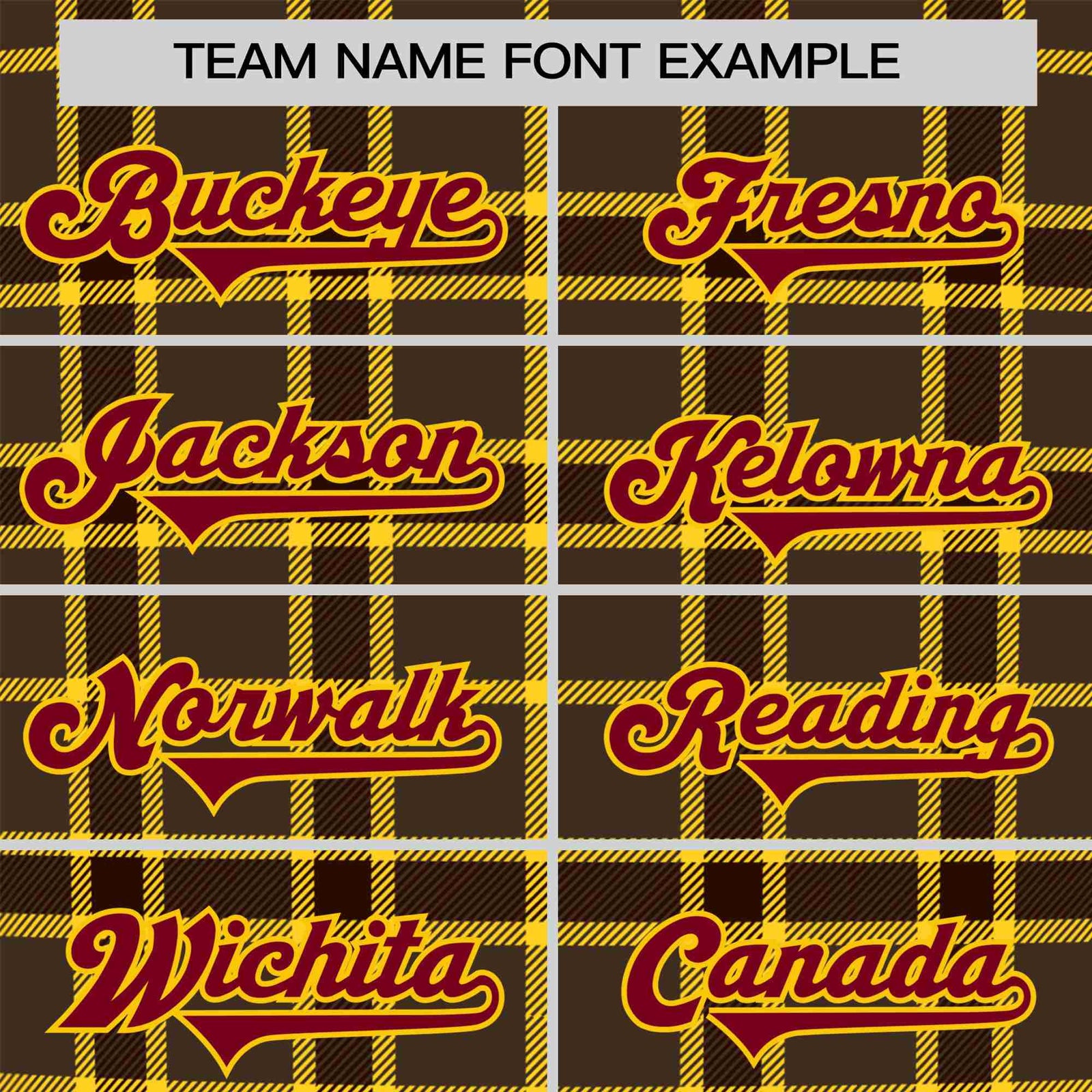 Custom Brown Gold Personalized Plaid Design Authentic Baseball Jersey