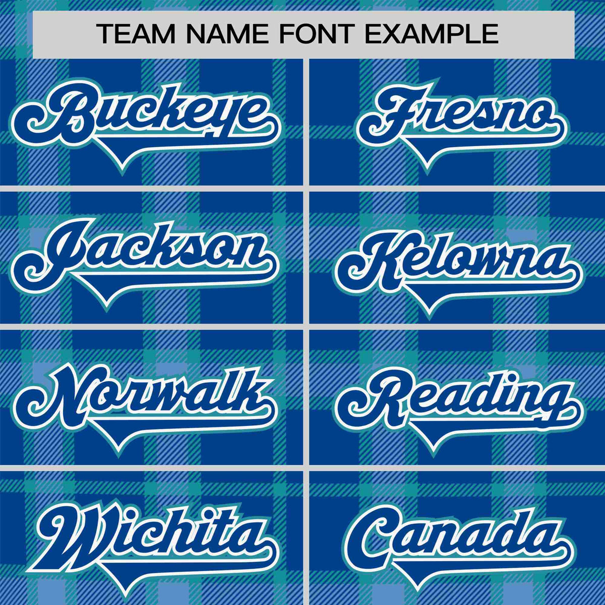 Custom Royal Blue Personalized Plaid Design Authentic Baseball Jersey