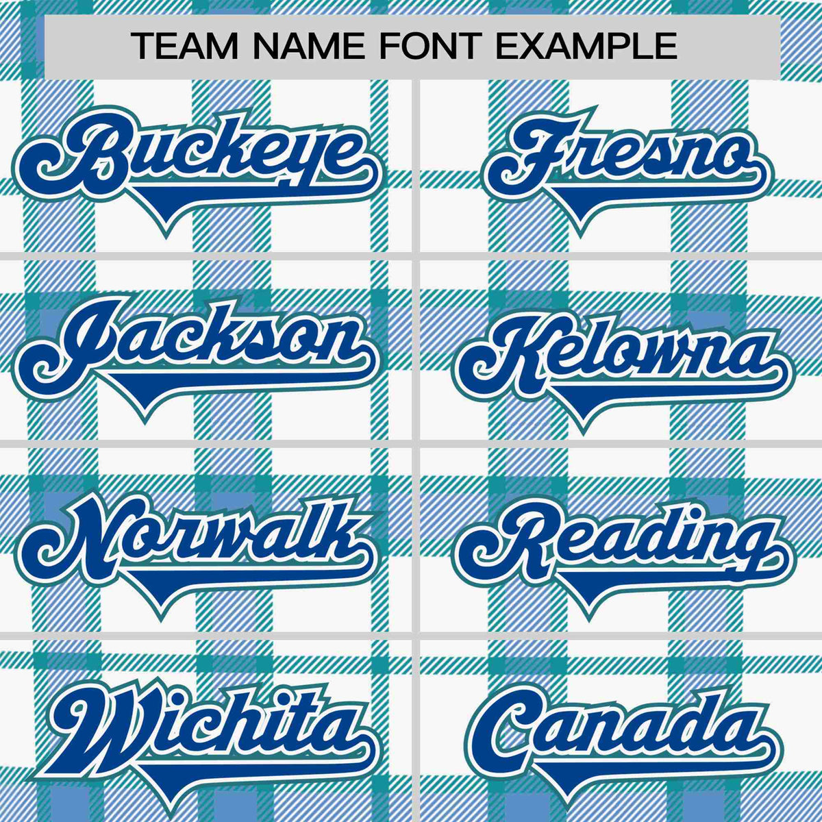 Custom White Light Blue Personalized Plaid Design Authentic Baseball Jersey