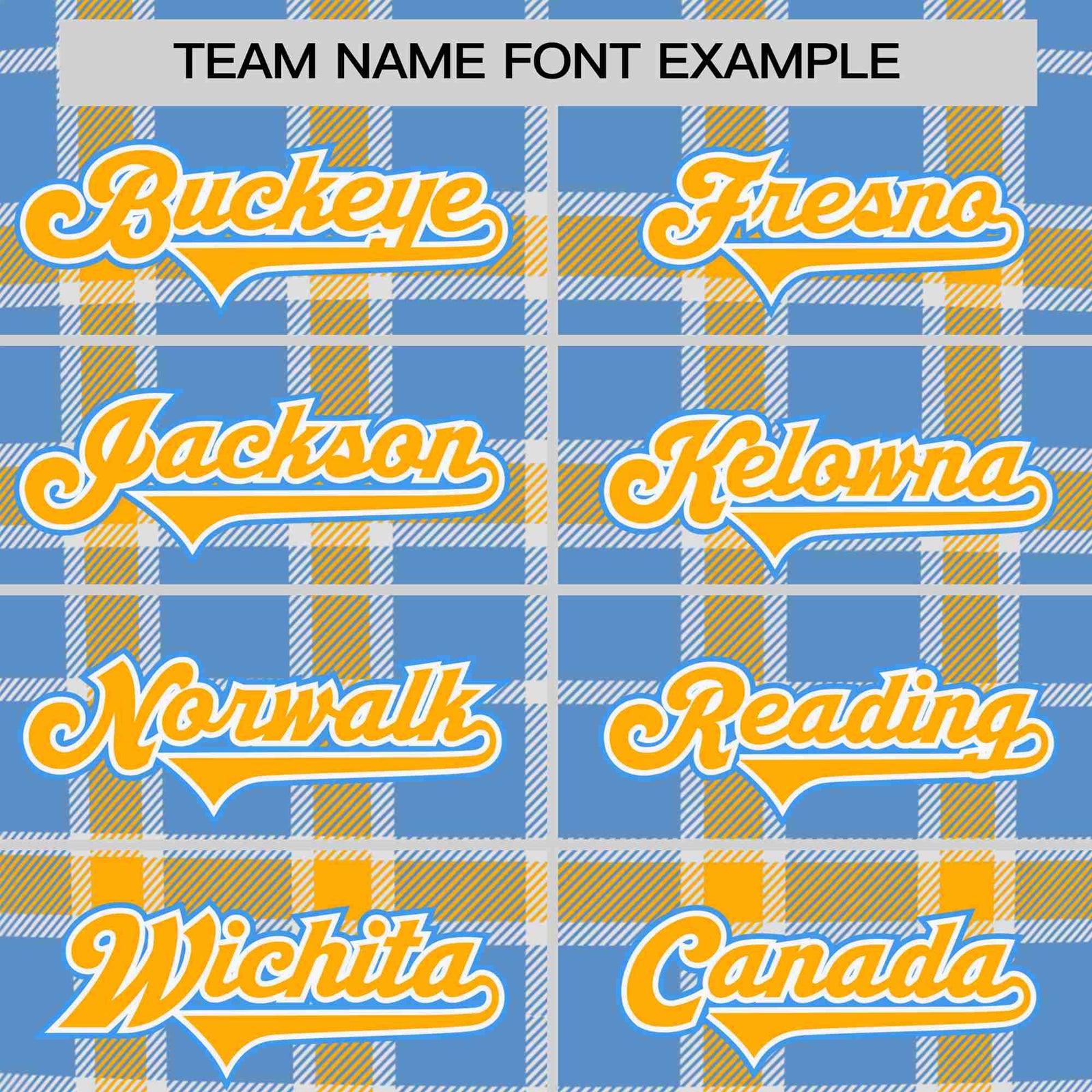 Custom Light Blue Yellow Personalized Plaid Design Authentic Baseball Jersey