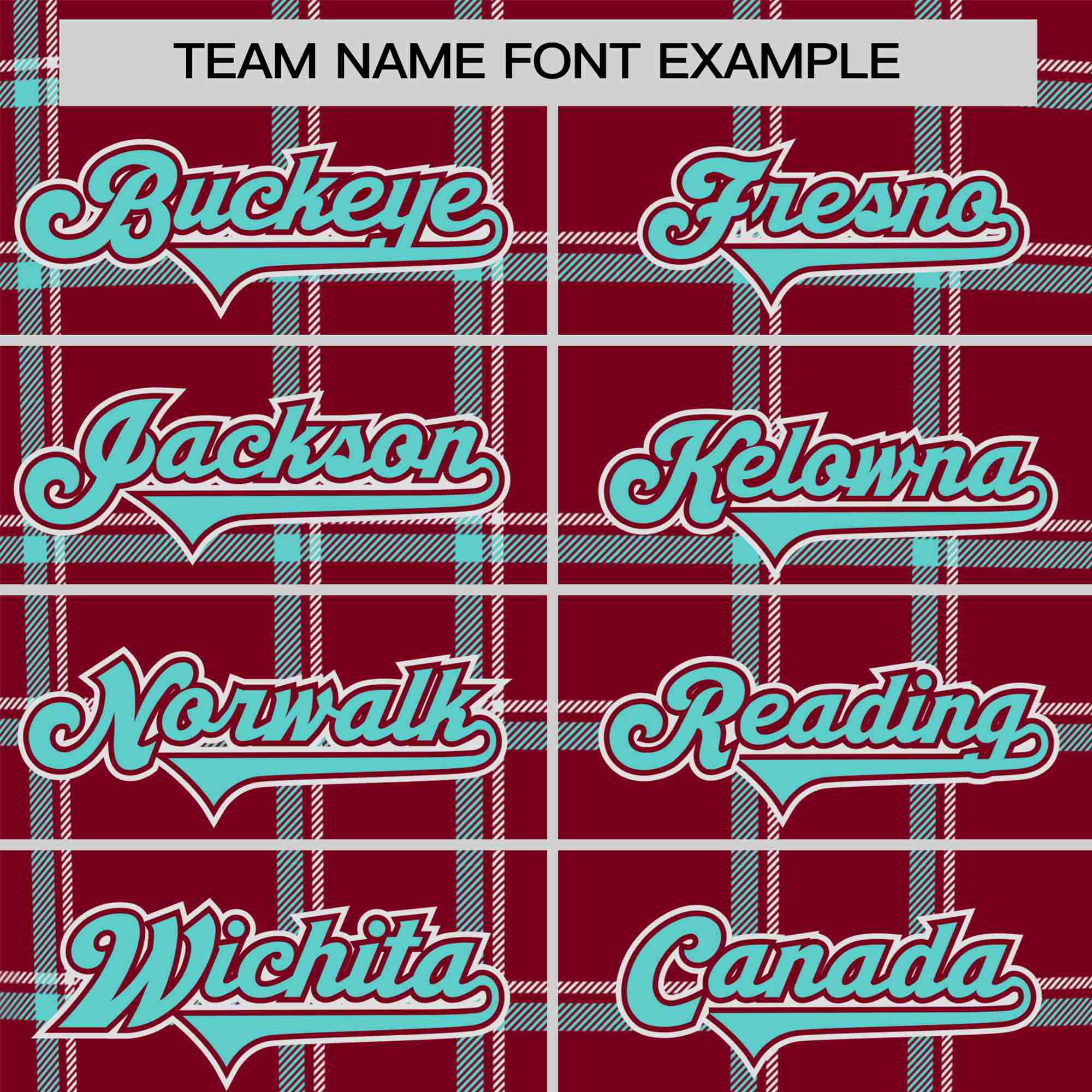 Custom Crimson Aqua Personalized Plaid Design Authentic Baseball Jersey