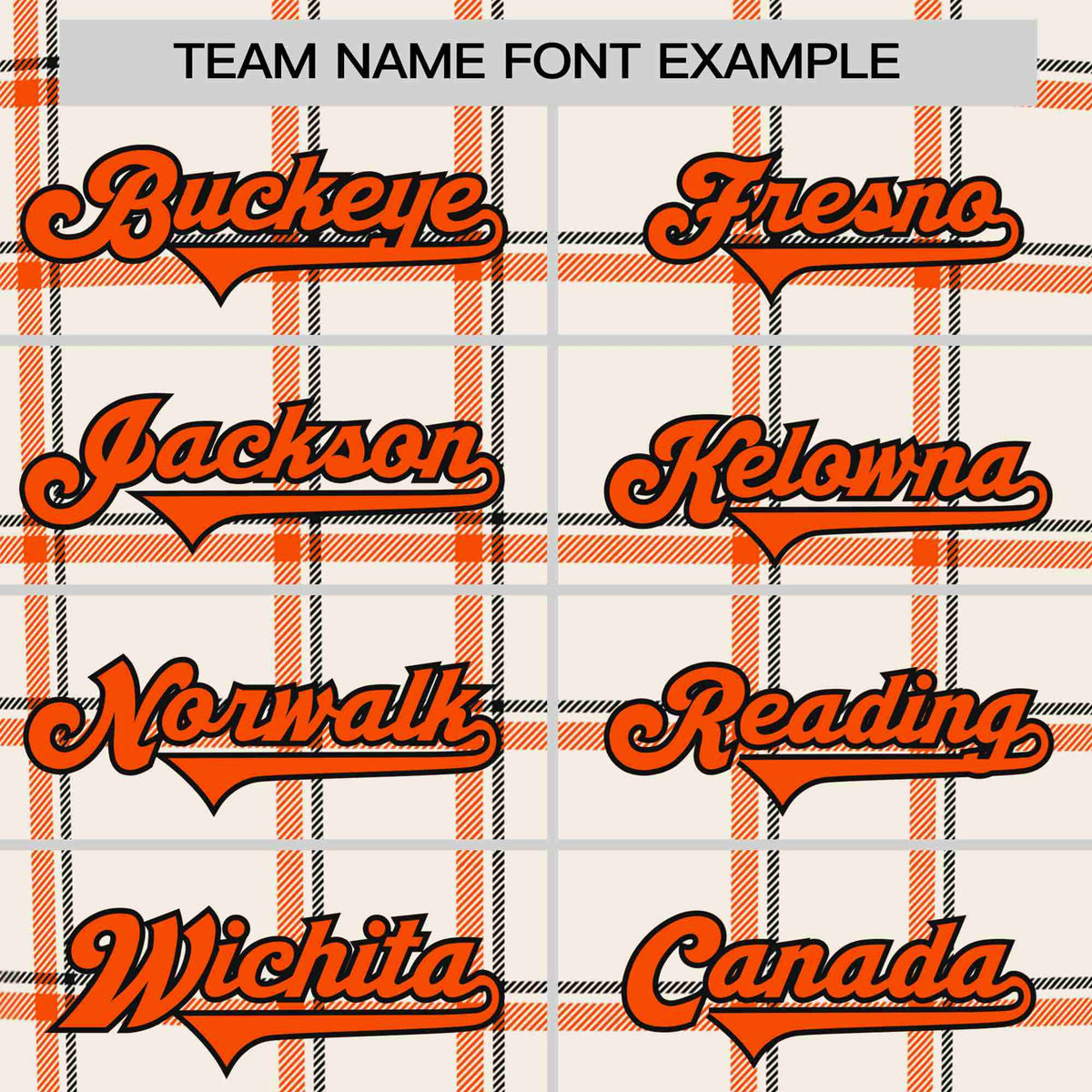 Custom White Orange Personalized Plaid Design Authentic Baseball Jersey
