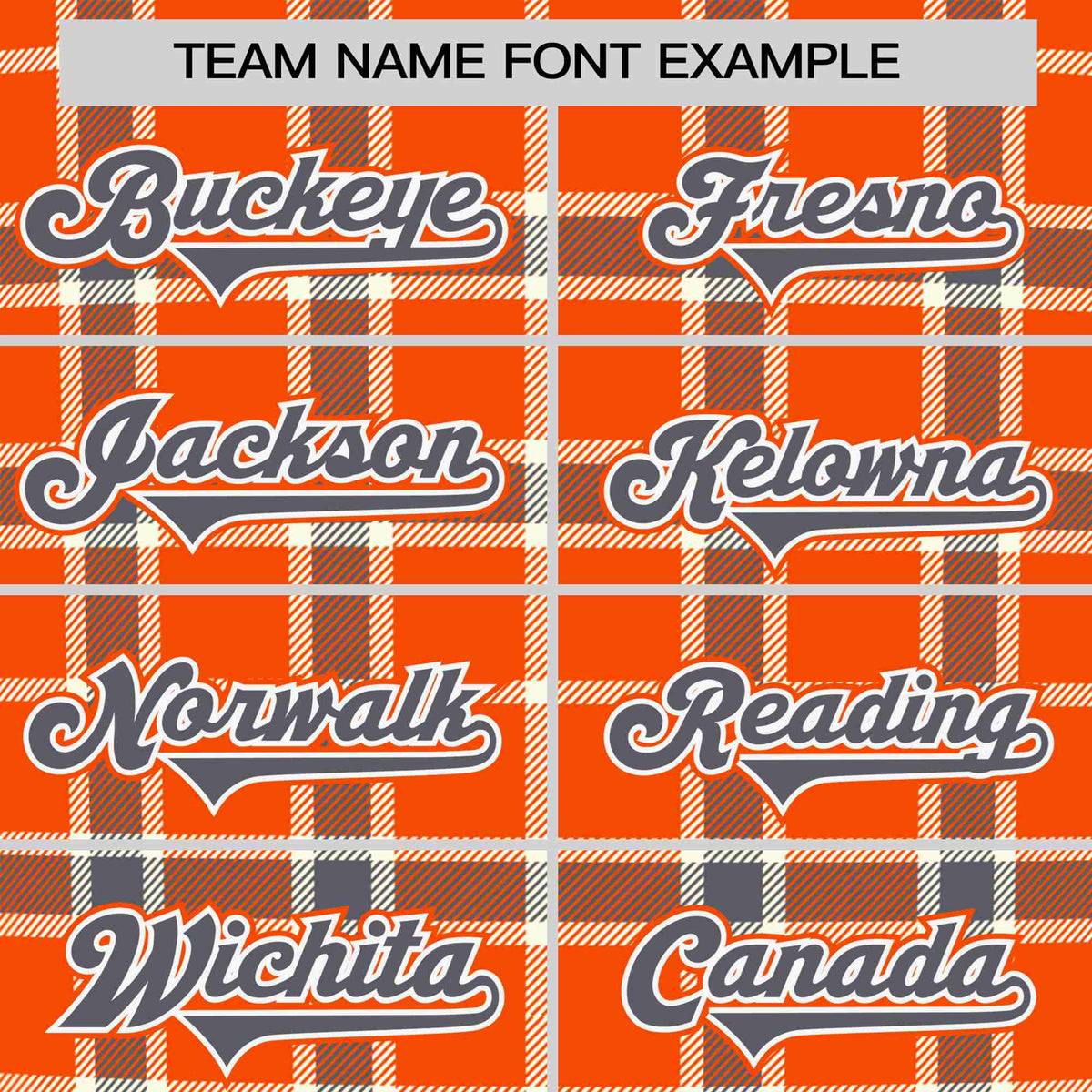 Custom Orange Brown Personalized Plaid Design Authentic Baseball Jersey