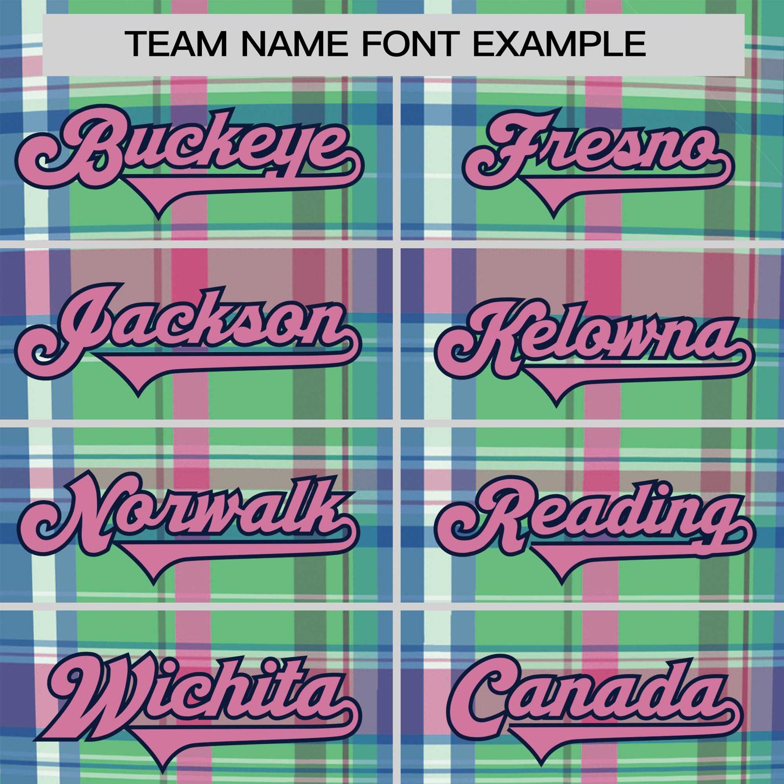 Custom Kelly Green Light Blue Personalized Plaid Design Authentic Baseball Jersey