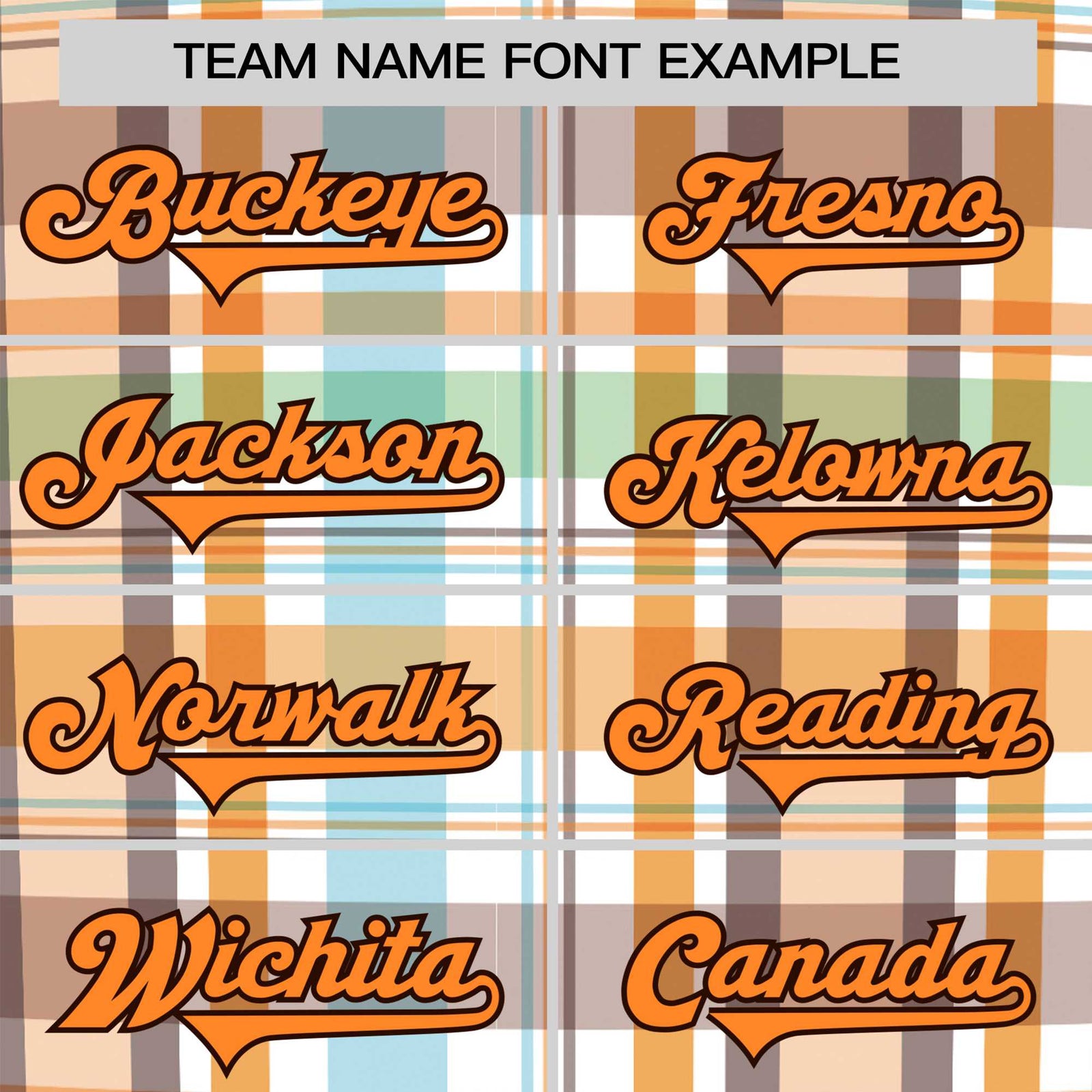 Custom Orange Gray Blue Personalized Plaid Design Authentic Baseball Jersey