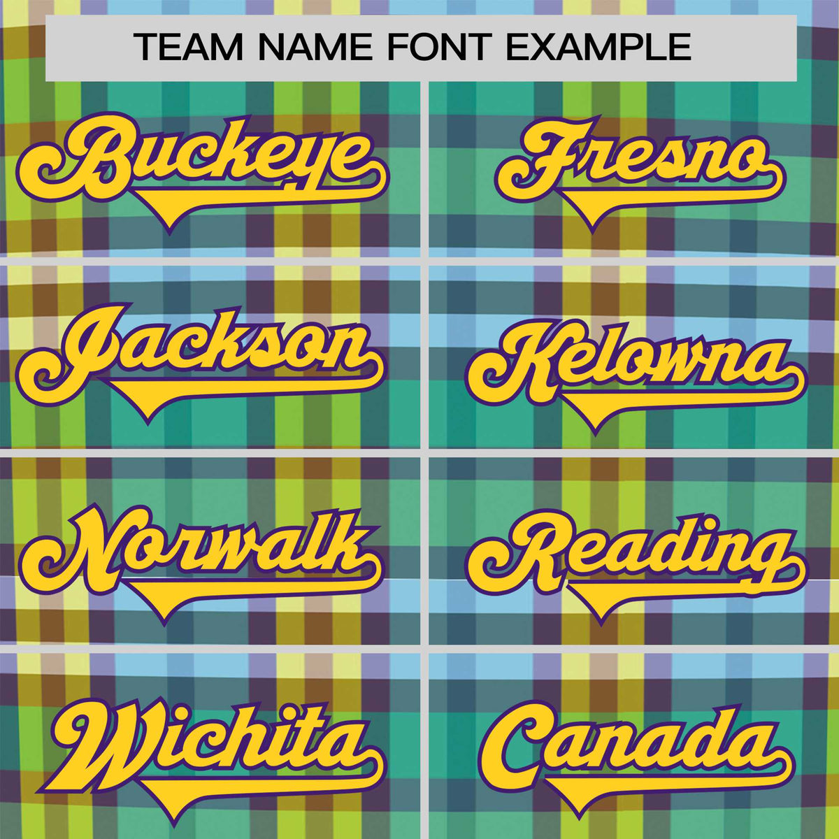 Custom Green Yellow Personalized Plaid Design Authentic Baseball Jersey