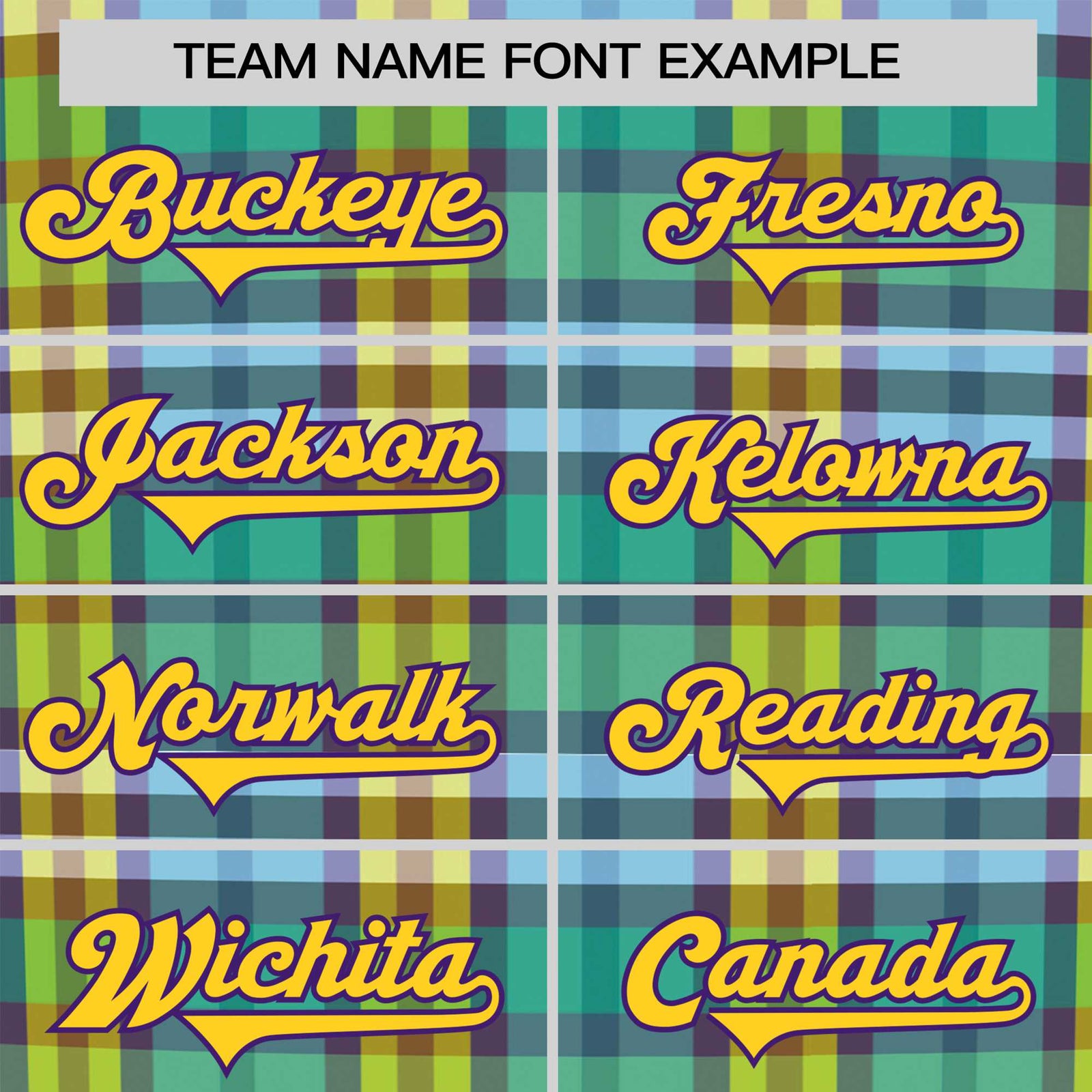 Custom Green Yellow Personalized Plaid Design Authentic Baseball Jersey