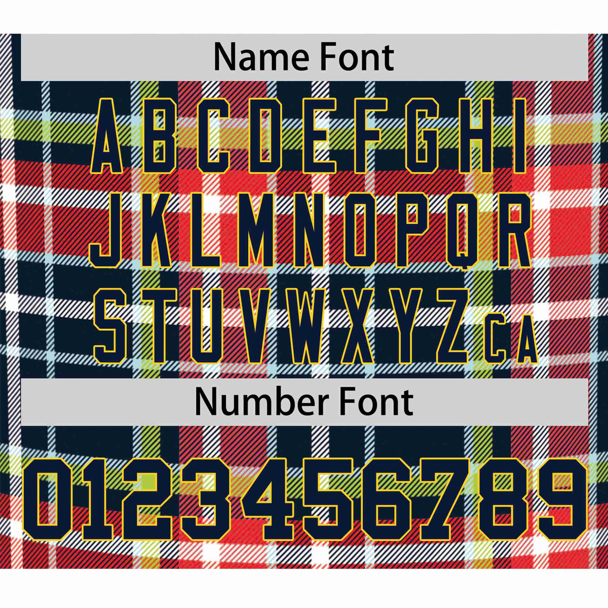 Custom Red Navy-Neon Green Personalized Plaid Design Authentic Baseball Jersey