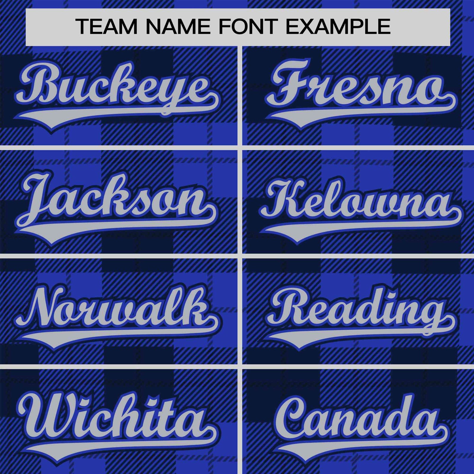 Custom Royal Navy Personalized Plaid Design Authentic Baseball Jersey