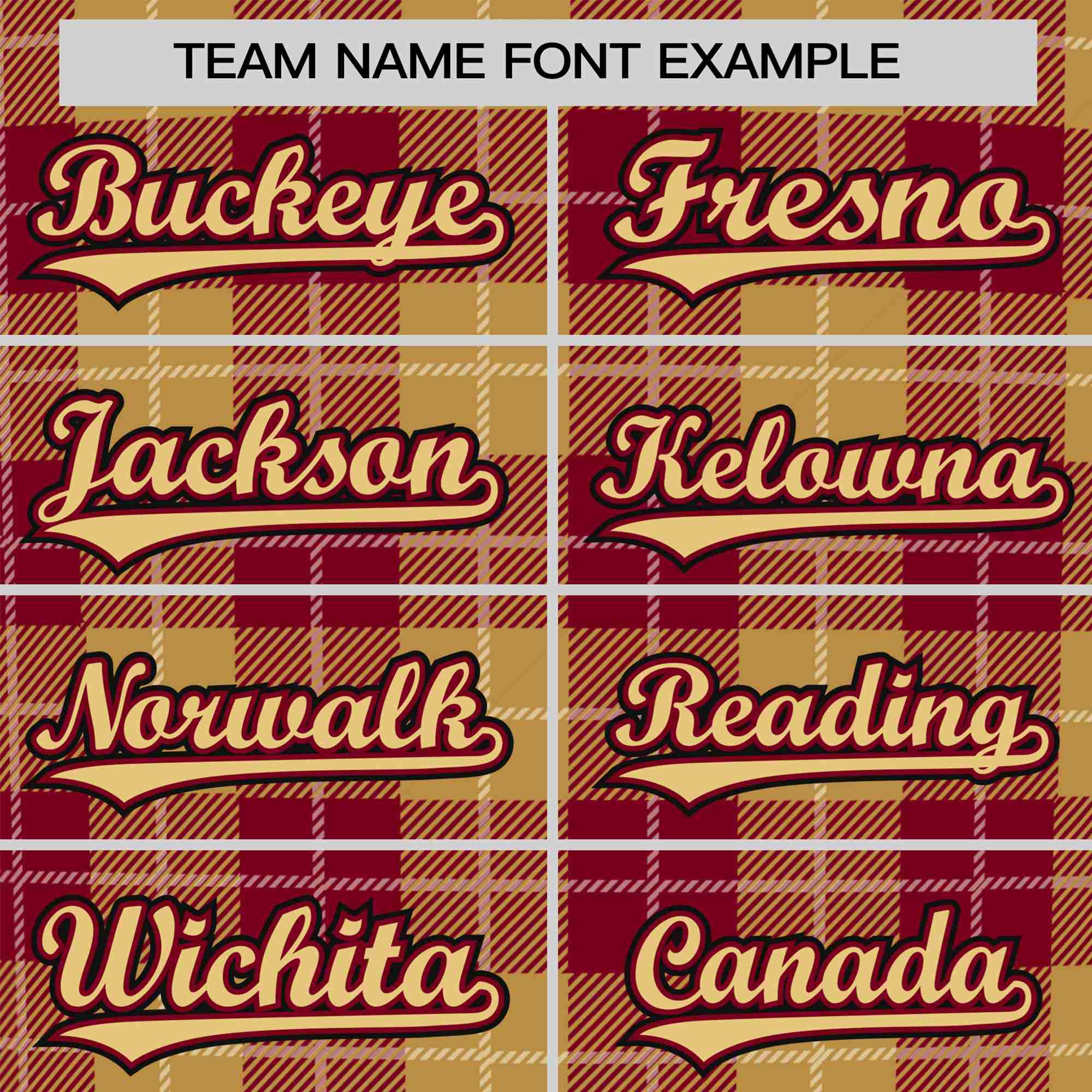 Custom Yellow Crimson Personalized Plaid Design Authentic Baseball Jersey