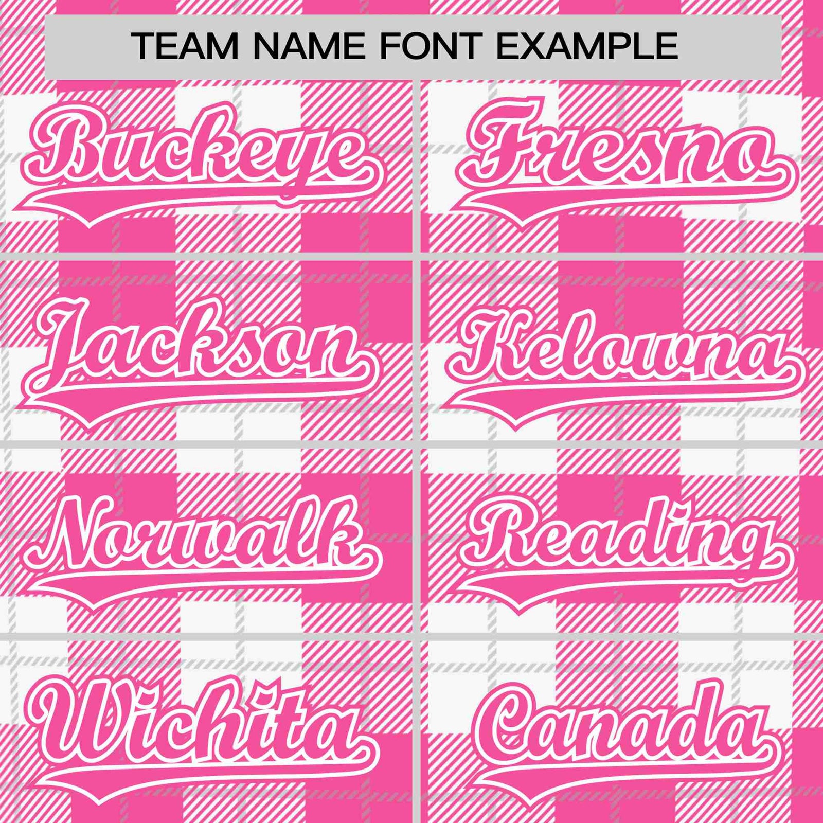 Custom Pink White Personalized Plaid Design Authentic Baseball Jersey