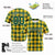 Custom Yellow Green Personalized Plaid Design Authentic Baseball Jersey