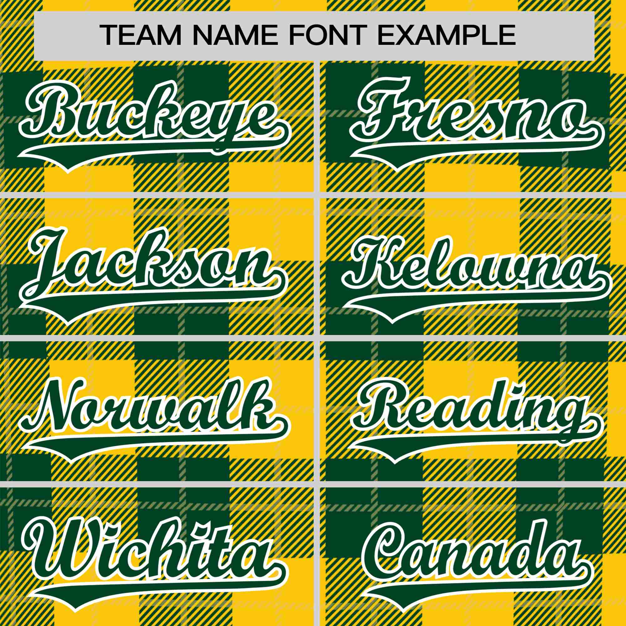 Custom Yellow Green Personalized Plaid Design Authentic Baseball Jersey