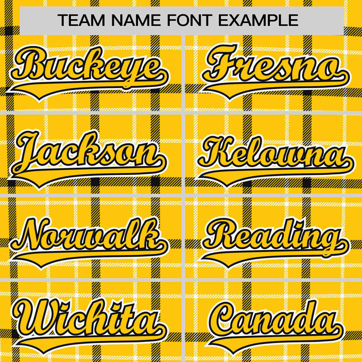 Custom Gold Black Personalized Plaid Design Authentic Baseball Jersey