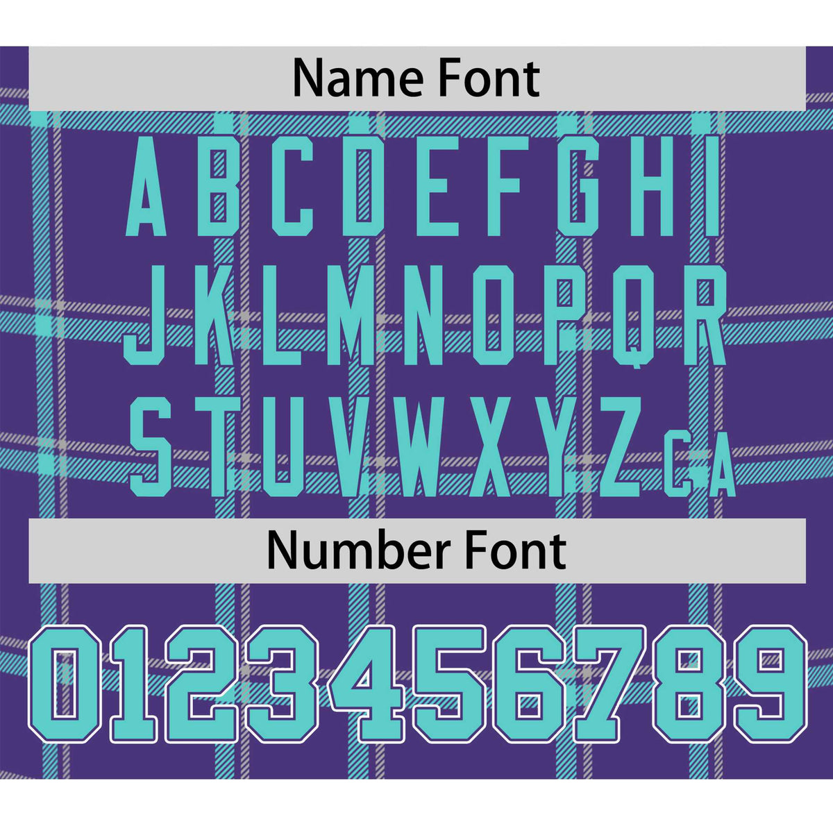 Custom Purple Aqua Personalized Plaid Design Authentic Baseball Jersey