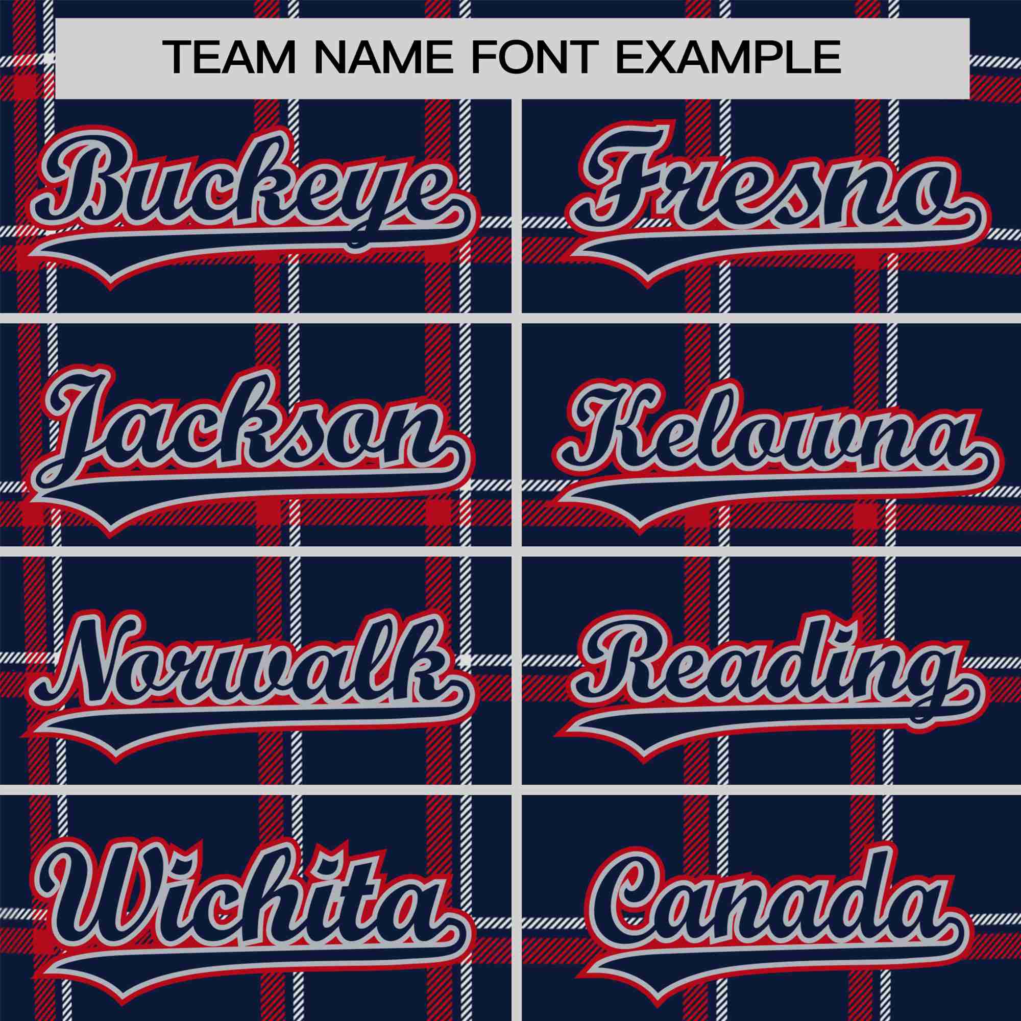 Custom Navy Red Personalized Plaid Design Authentic Baseball Jersey