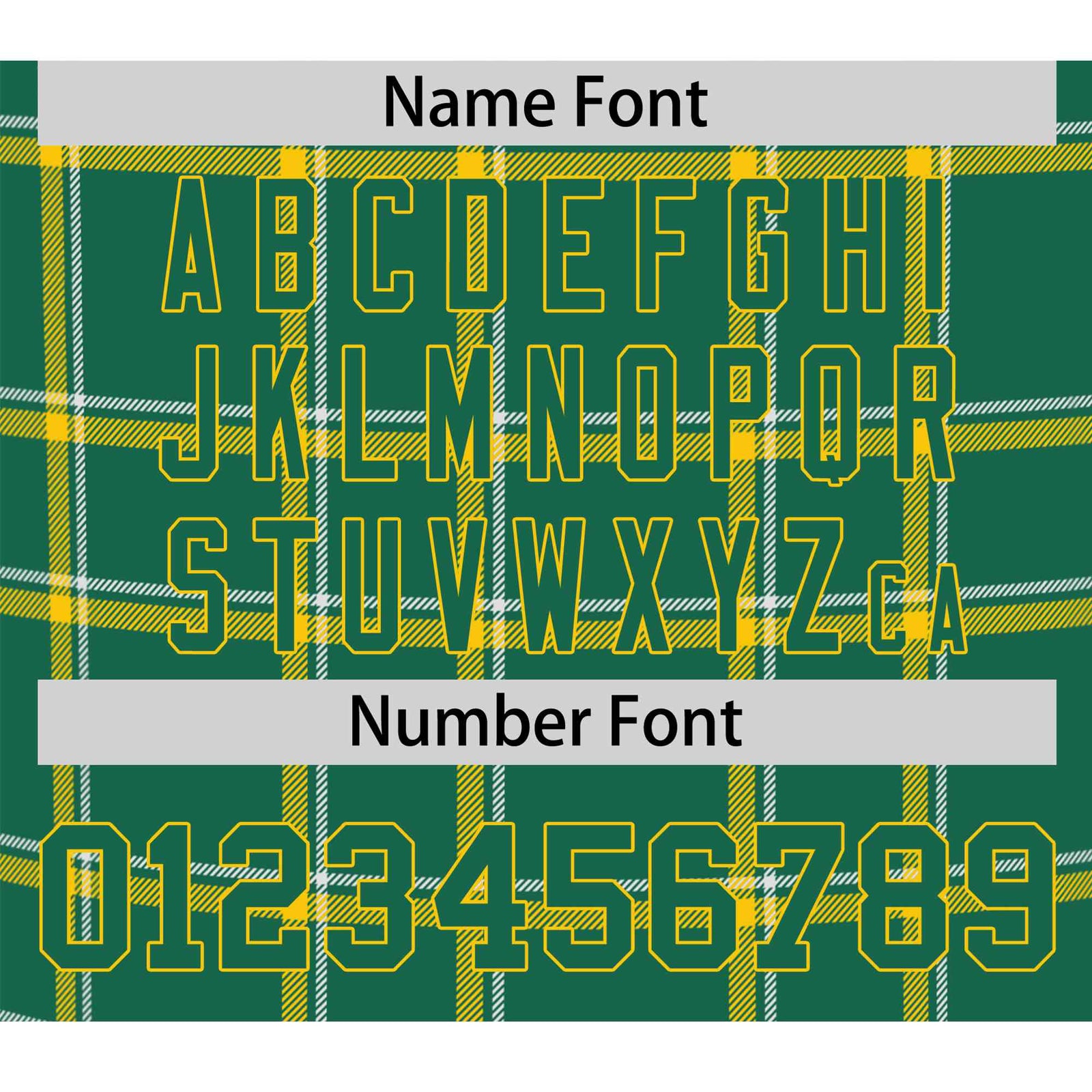 Custom Kelly Green Gold Personalized Plaid Design Authentic Baseball Jersey