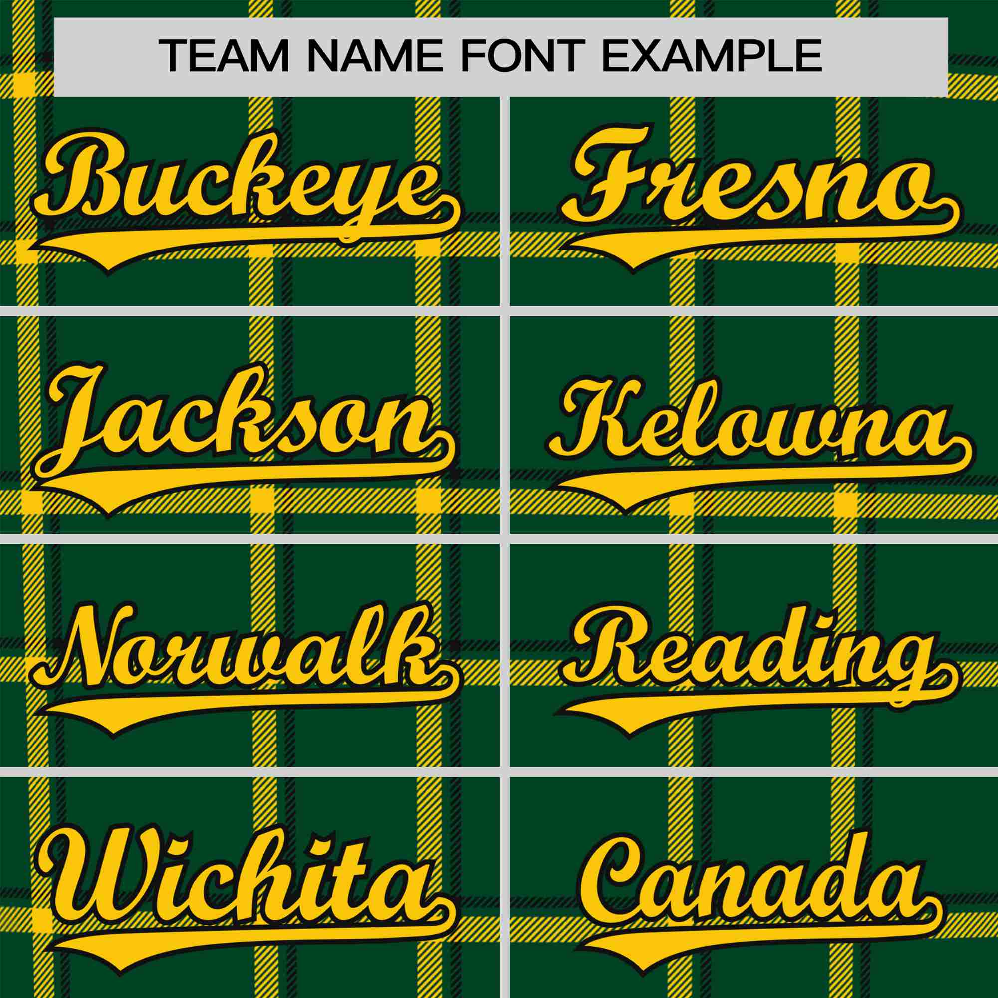 Custom Green Yellow Personalized Plaid Design Authentic Baseball Jersey