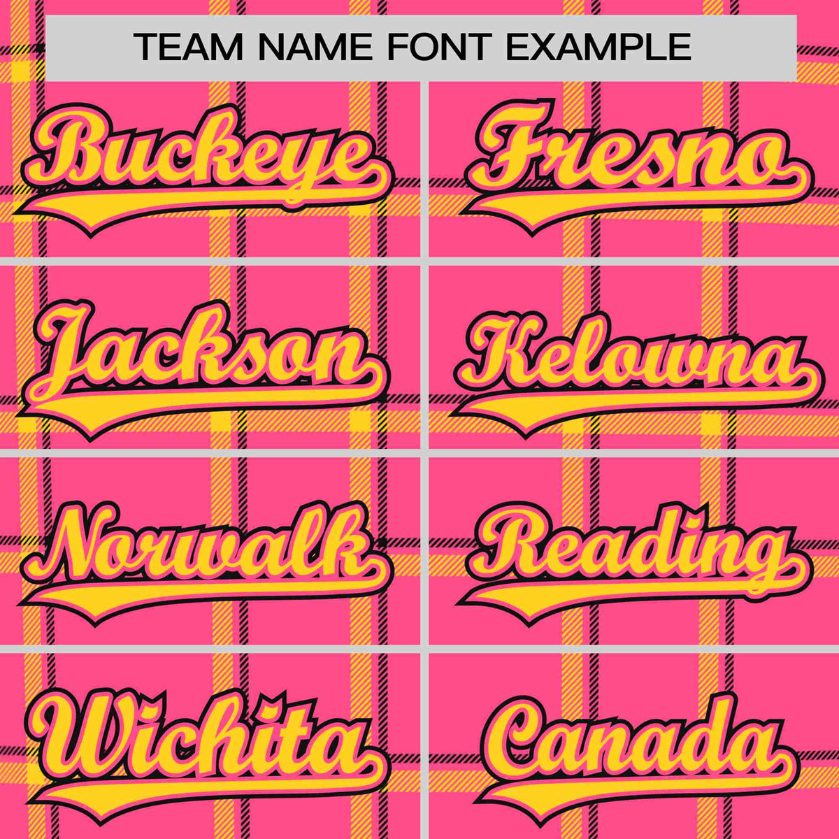 Custom Pink Gold Personalized Plaid Design Authentic Baseball Jersey