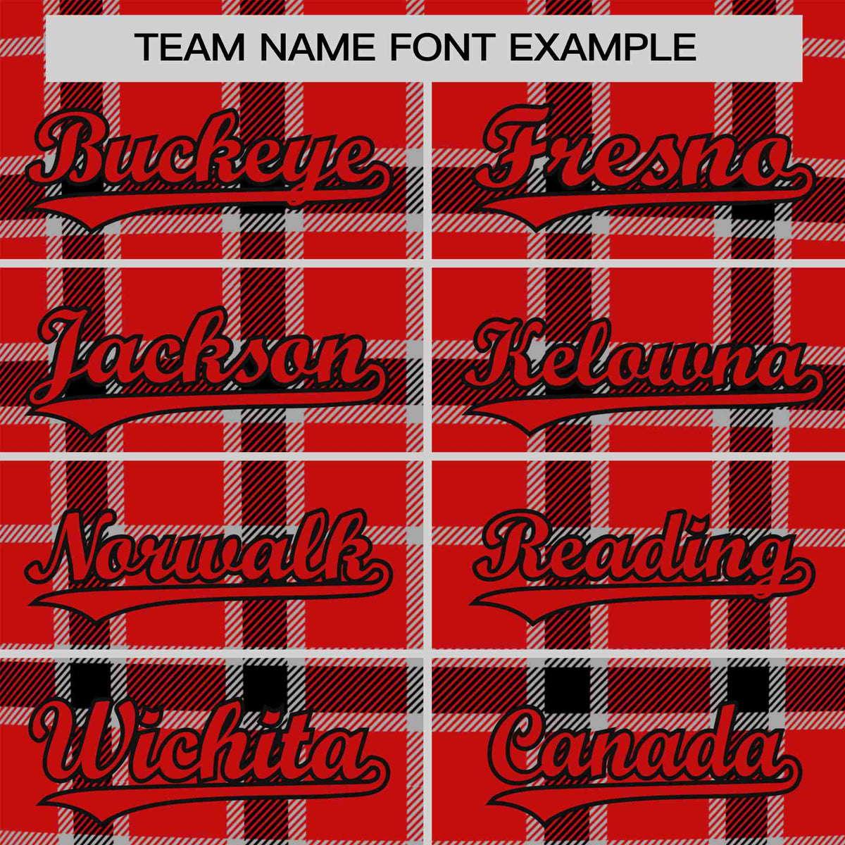 Custom Red Crimson Personalized Plaid Design Authentic Baseball Jersey