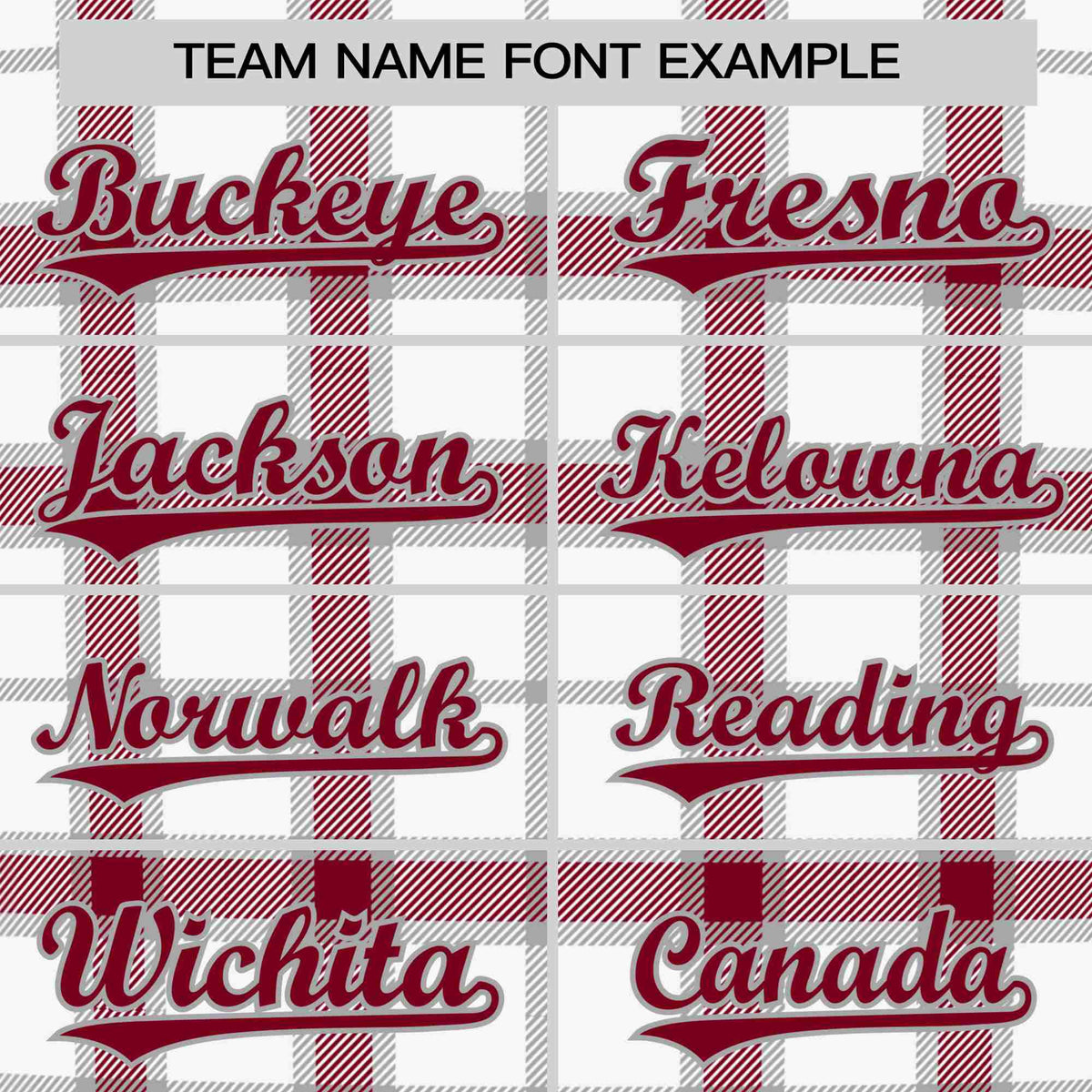 Custom White Crimson Personalized Plaid Design Authentic Baseball Jersey