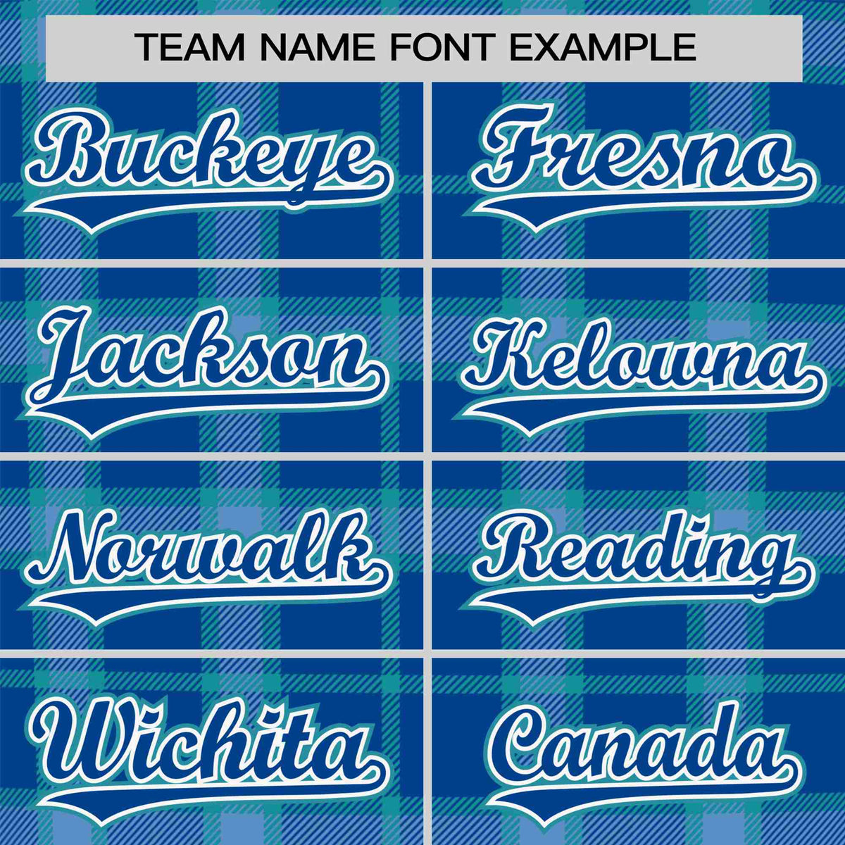 Custom Royal Blue Personalized Plaid Design Authentic Baseball Jersey