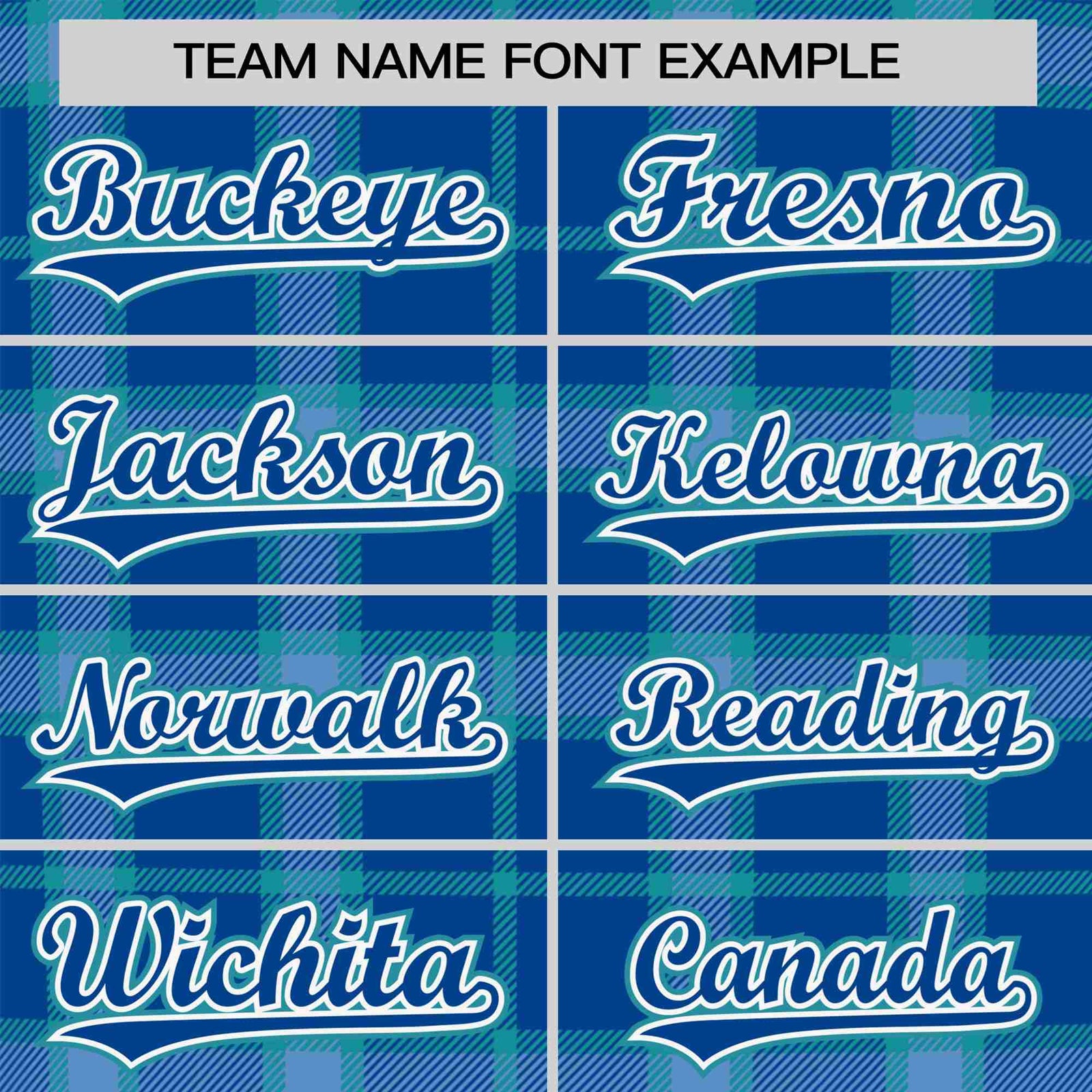 Custom Royal Blue Personalized Plaid Design Authentic Baseball Jersey