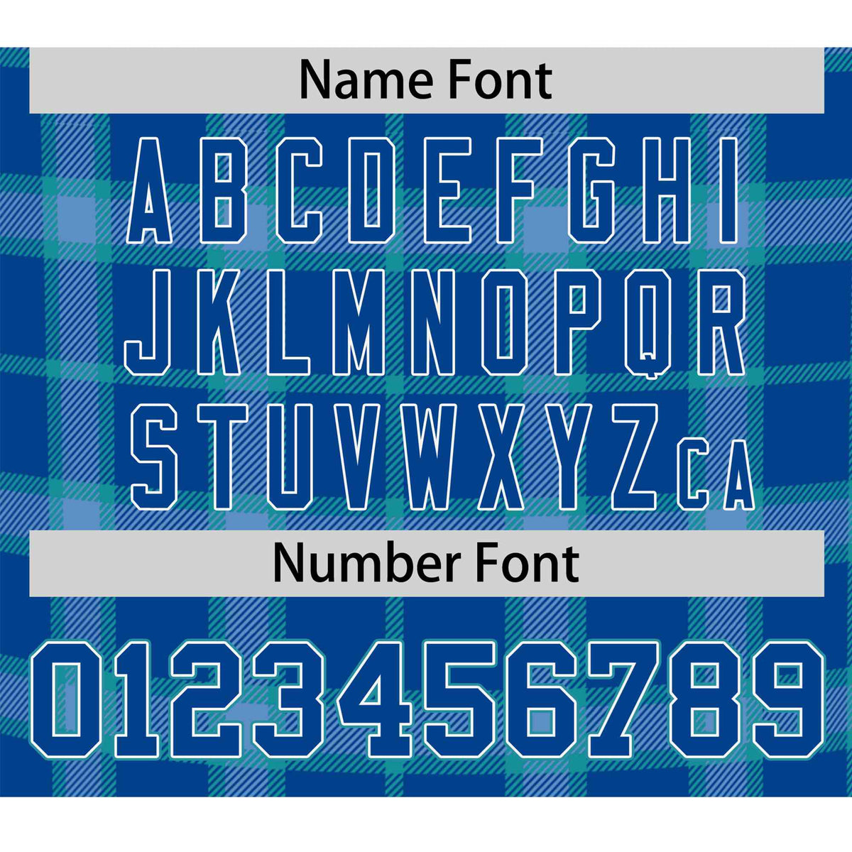 Custom Royal Blue Personalized Plaid Design Authentic Baseball Jersey