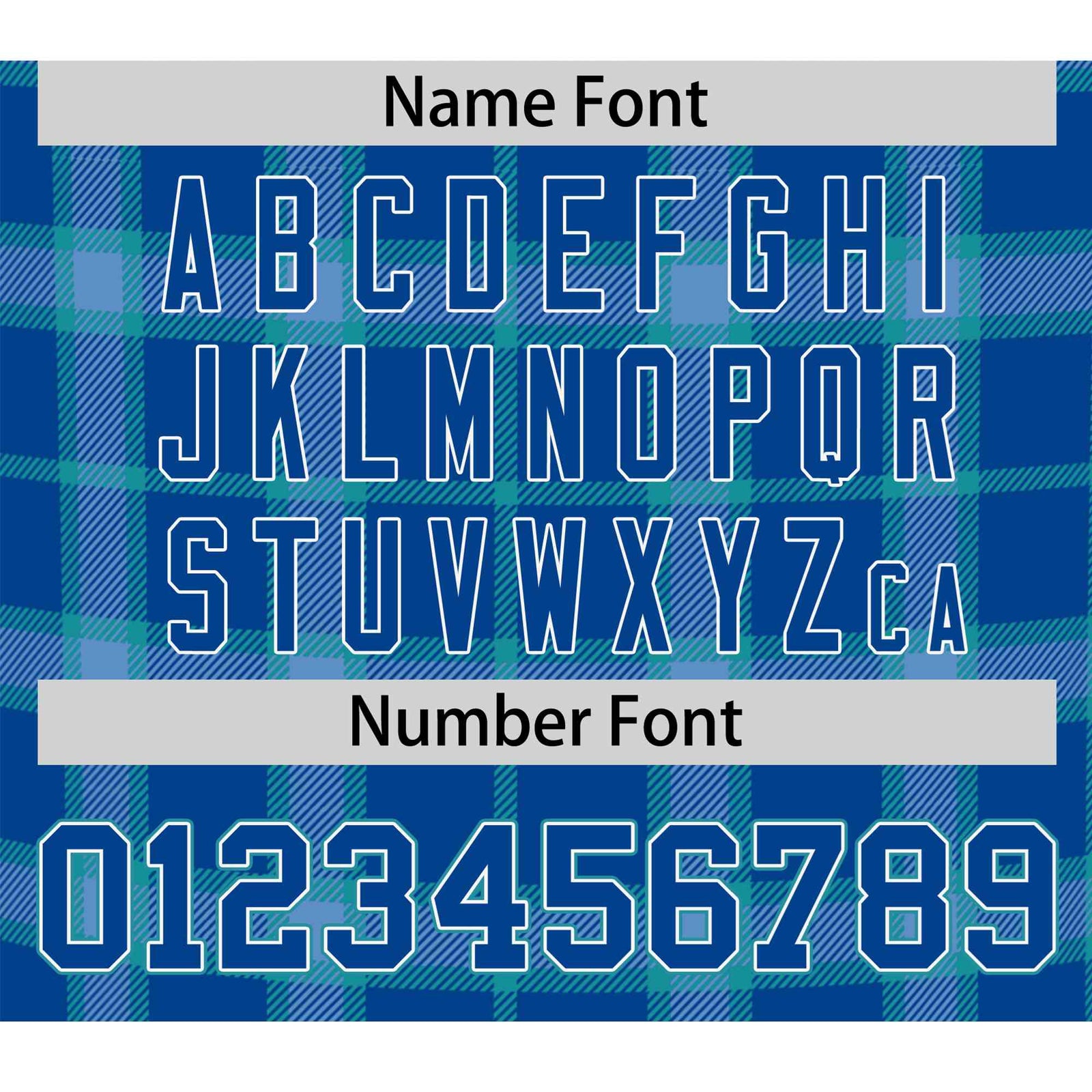 Custom Royal Blue Personalized Plaid Design Authentic Baseball Jersey